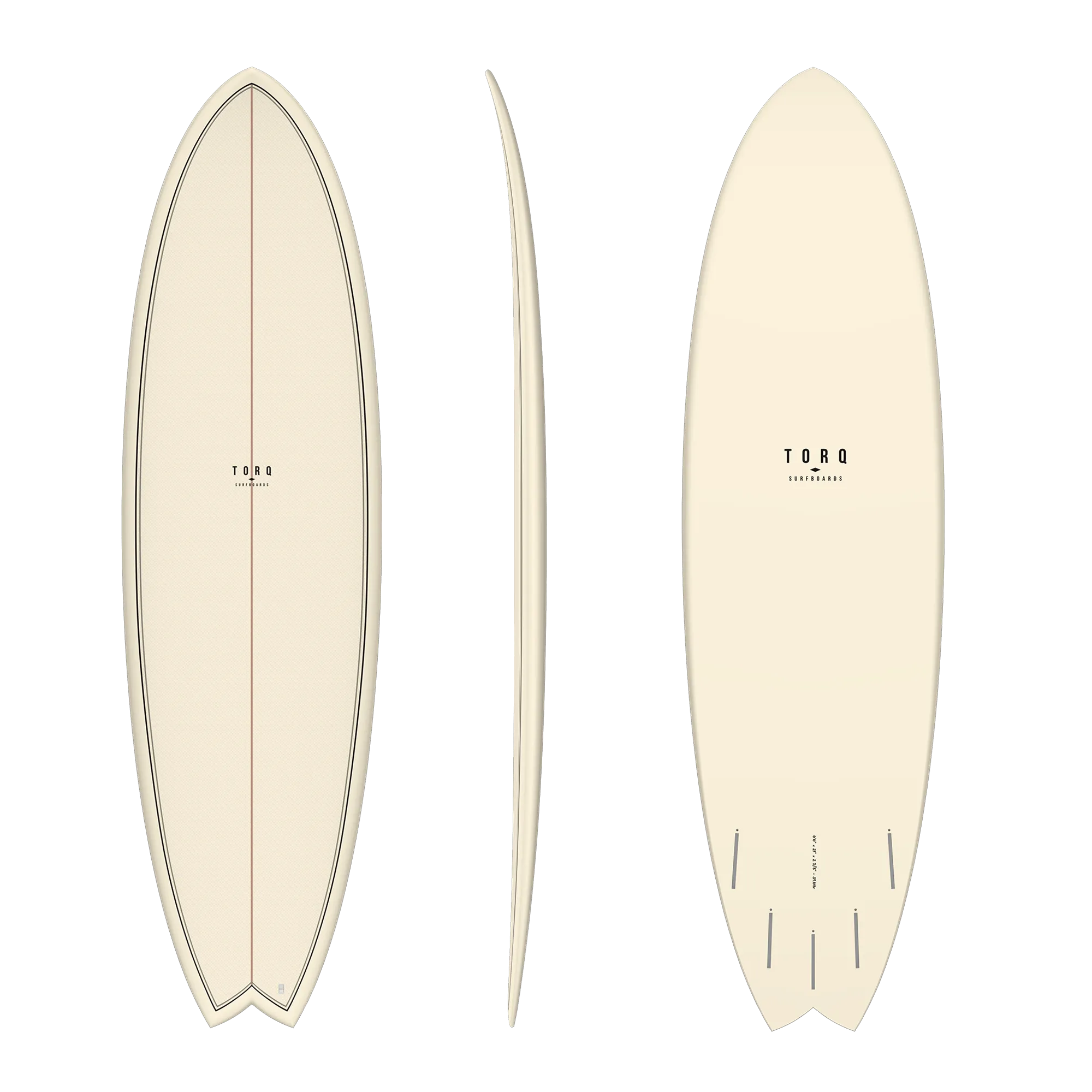 TORQ TET 6'10" MOD FISH - CLASSIC CREAM