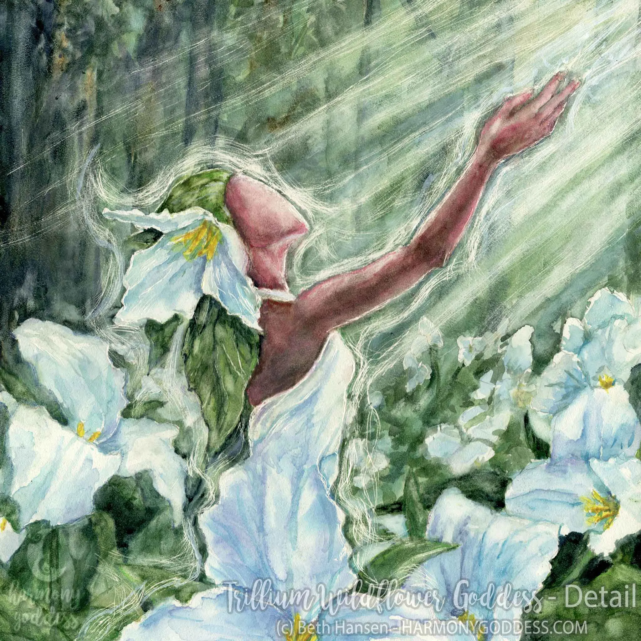 Trillium Goddess Art Print