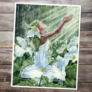 Trillium Goddess Art Print