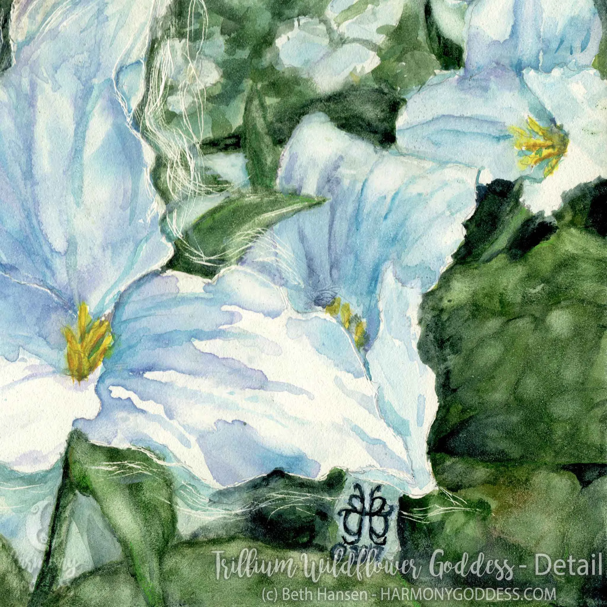 Trillium Goddess Art Print