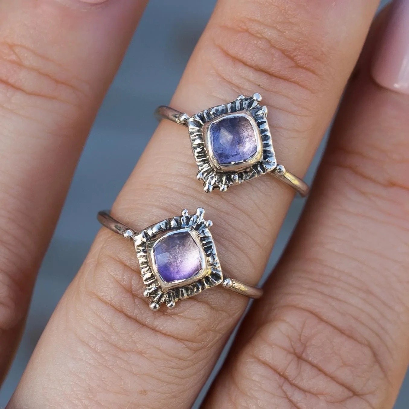 TRINITY / Pink Amethyst Ring
