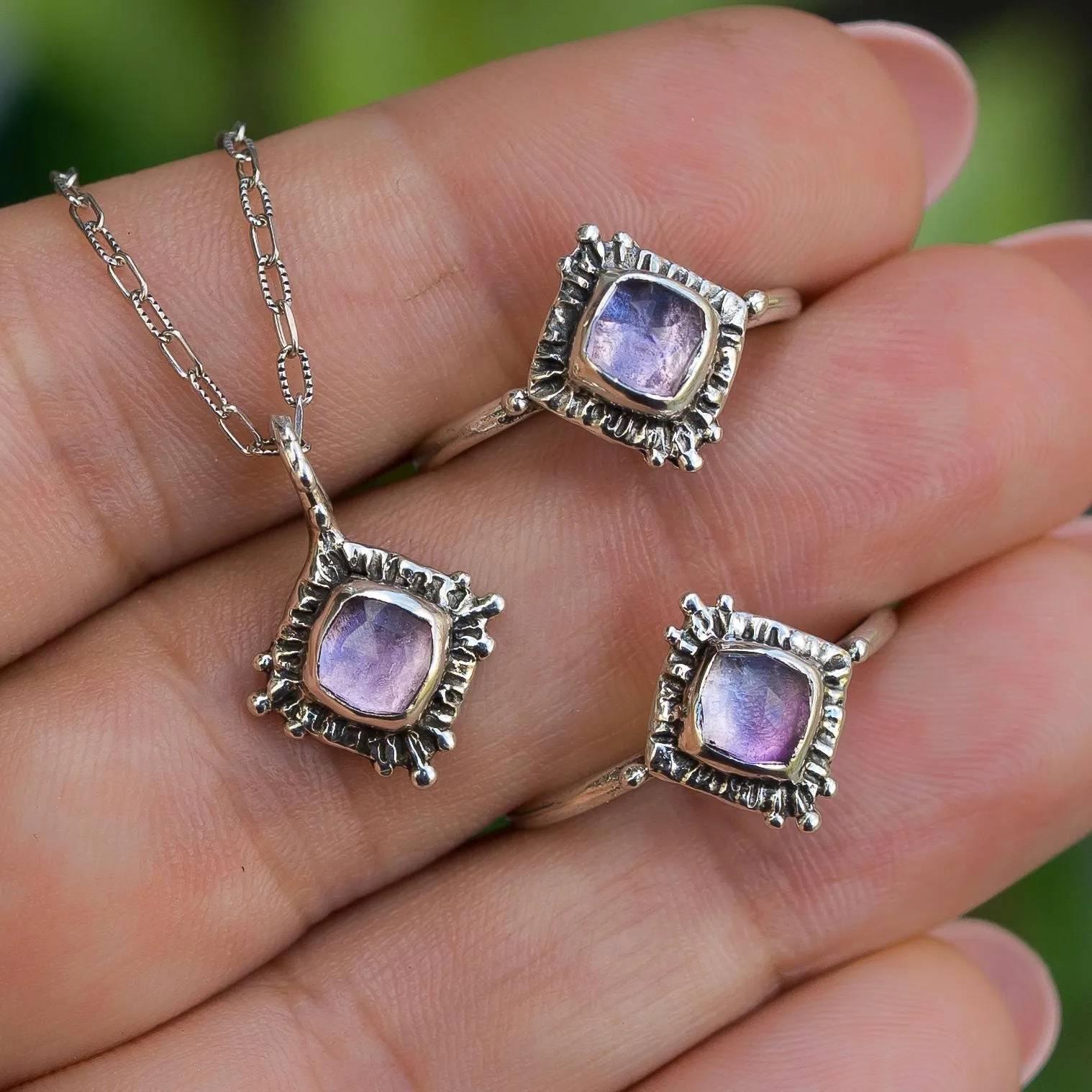 TRINITY / Pink Amethyst Ring