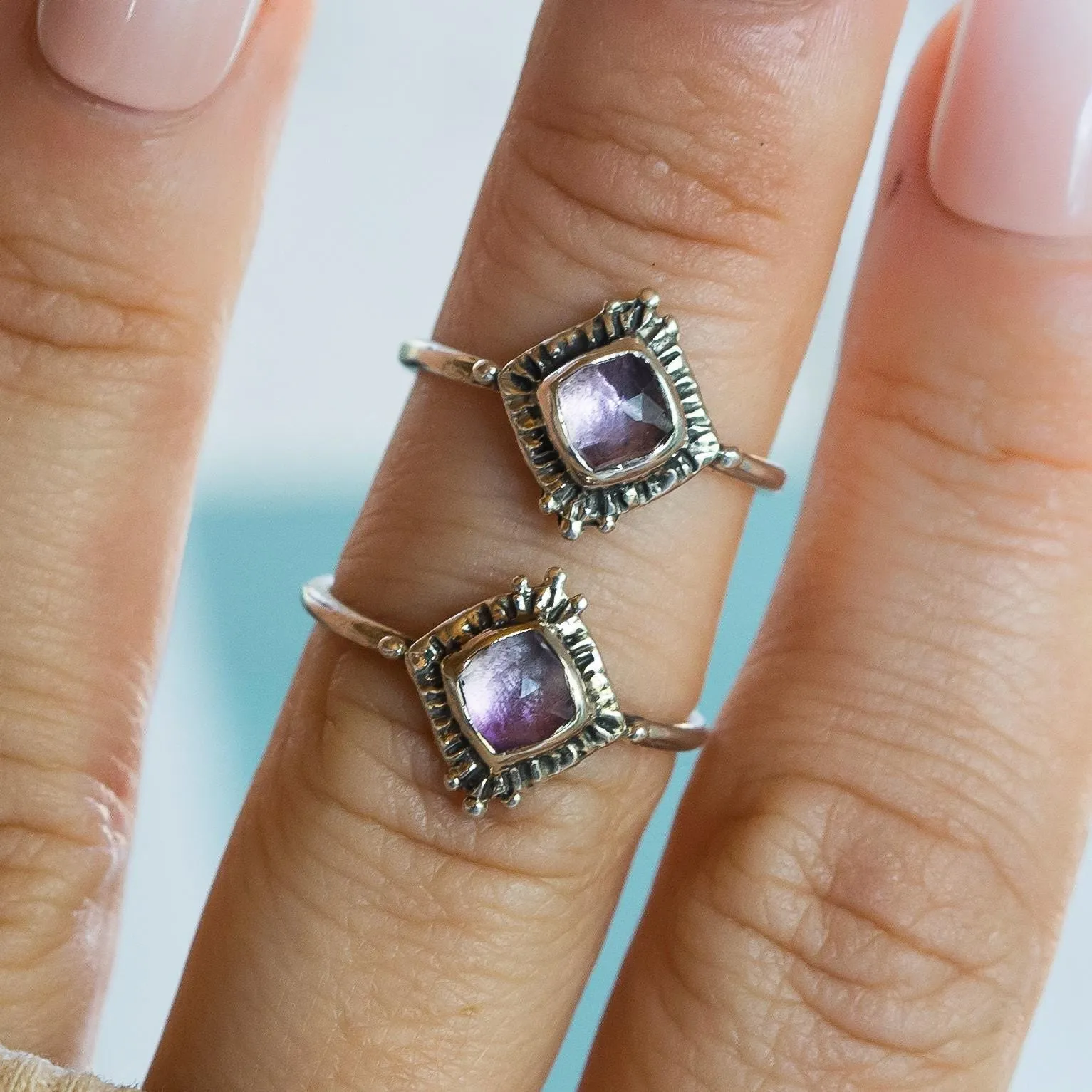 TRINITY / Pink Amethyst Ring