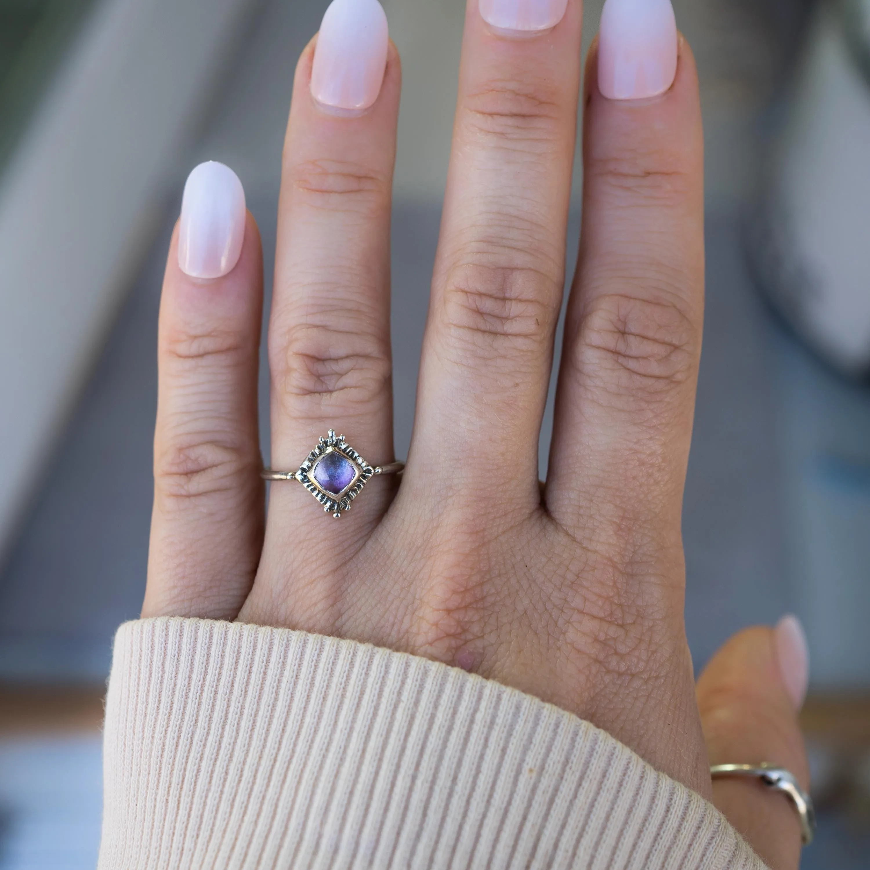TRINITY / Pink Amethyst Ring