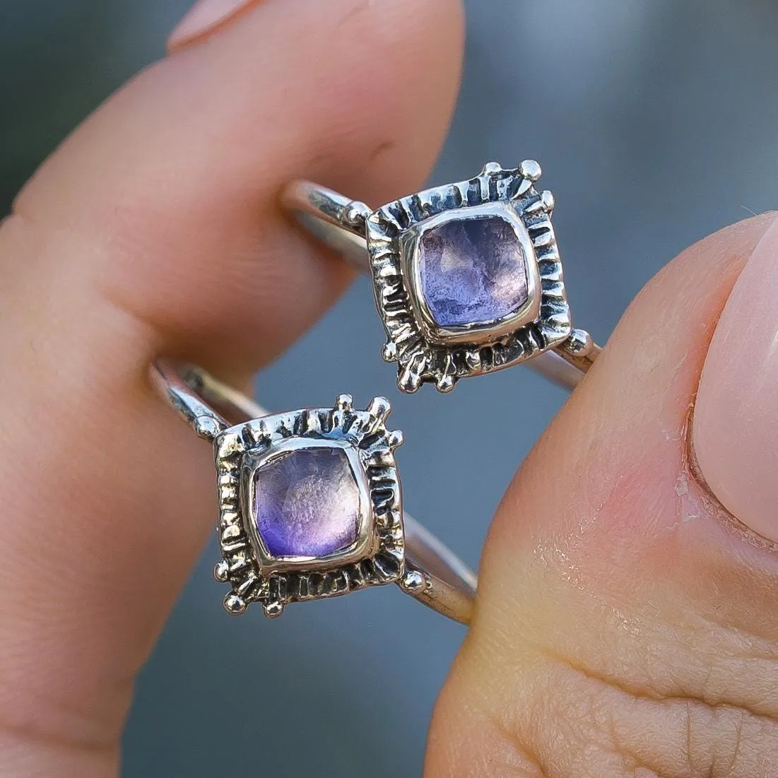 TRINITY / Pink Amethyst Ring