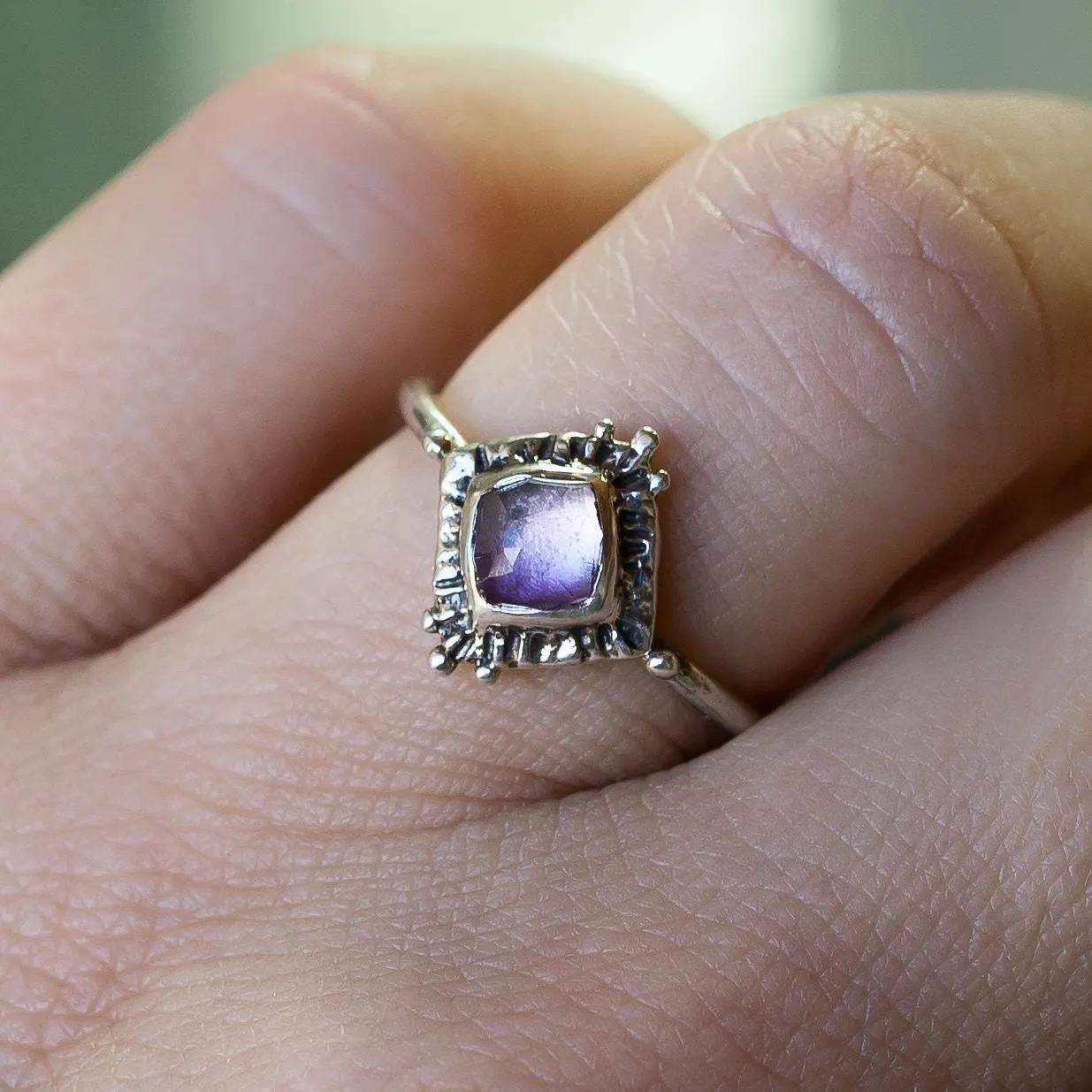 TRINITY / Pink Amethyst Ring