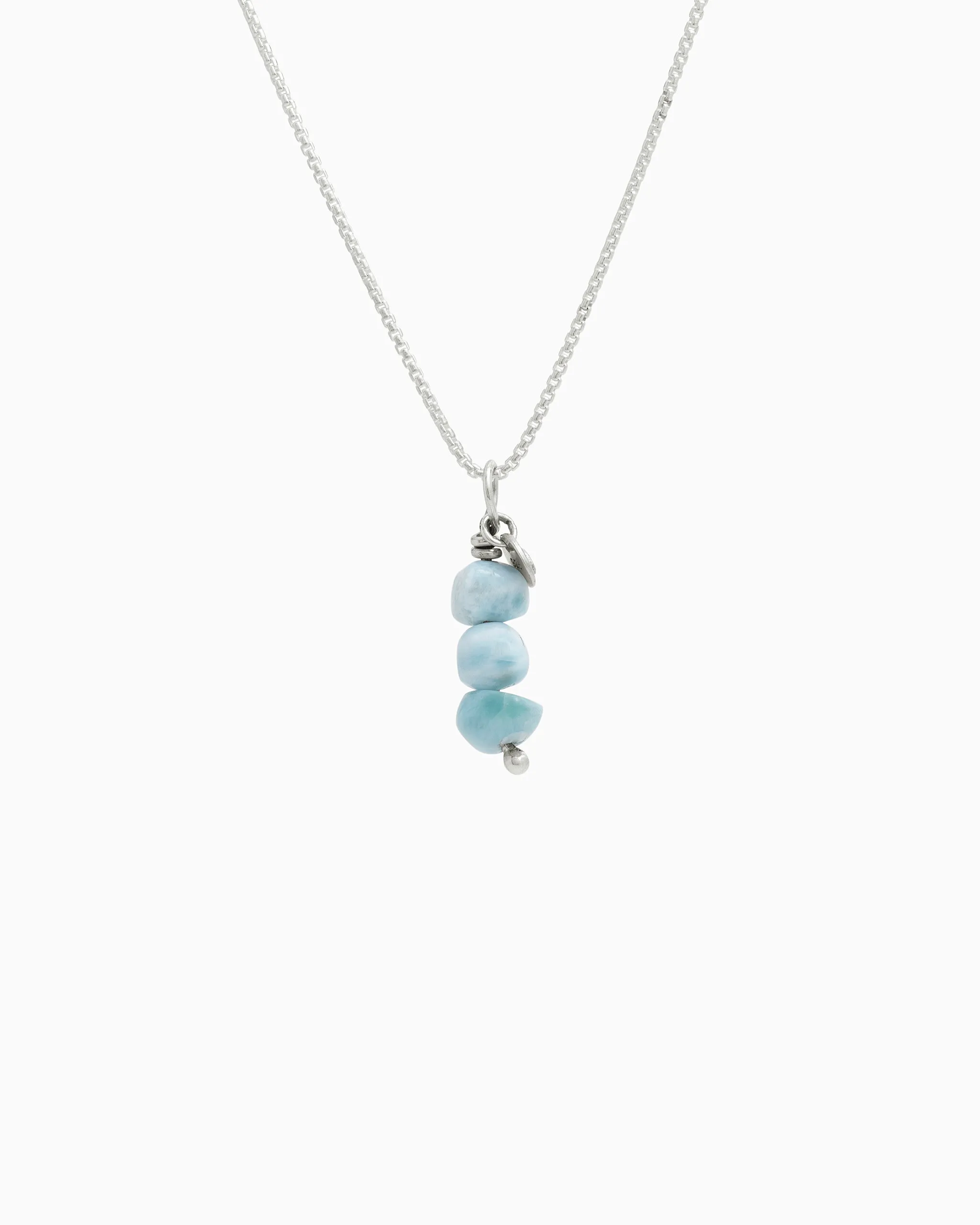 Triple Larimar Bead Charm