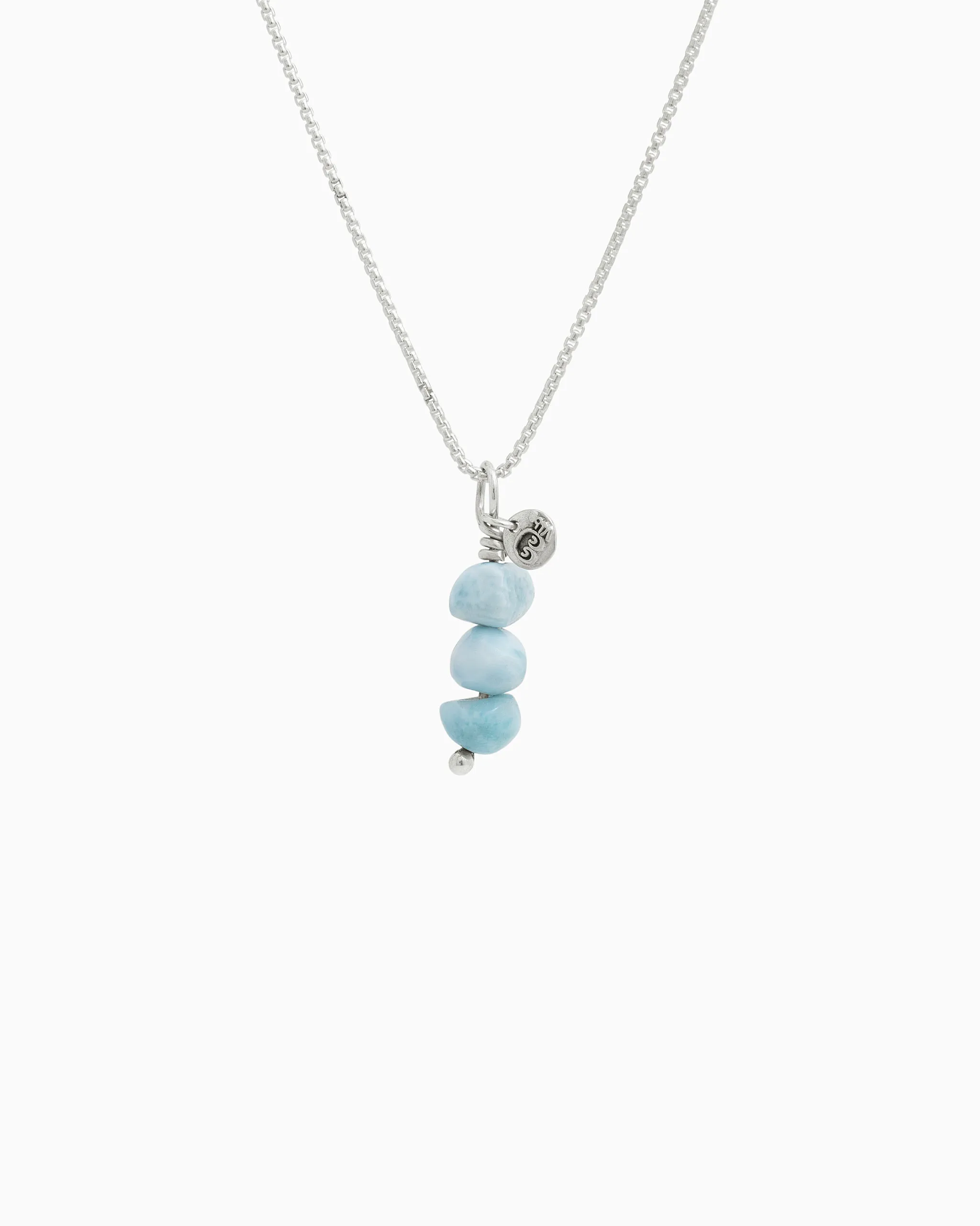Triple Larimar Bead Charm
