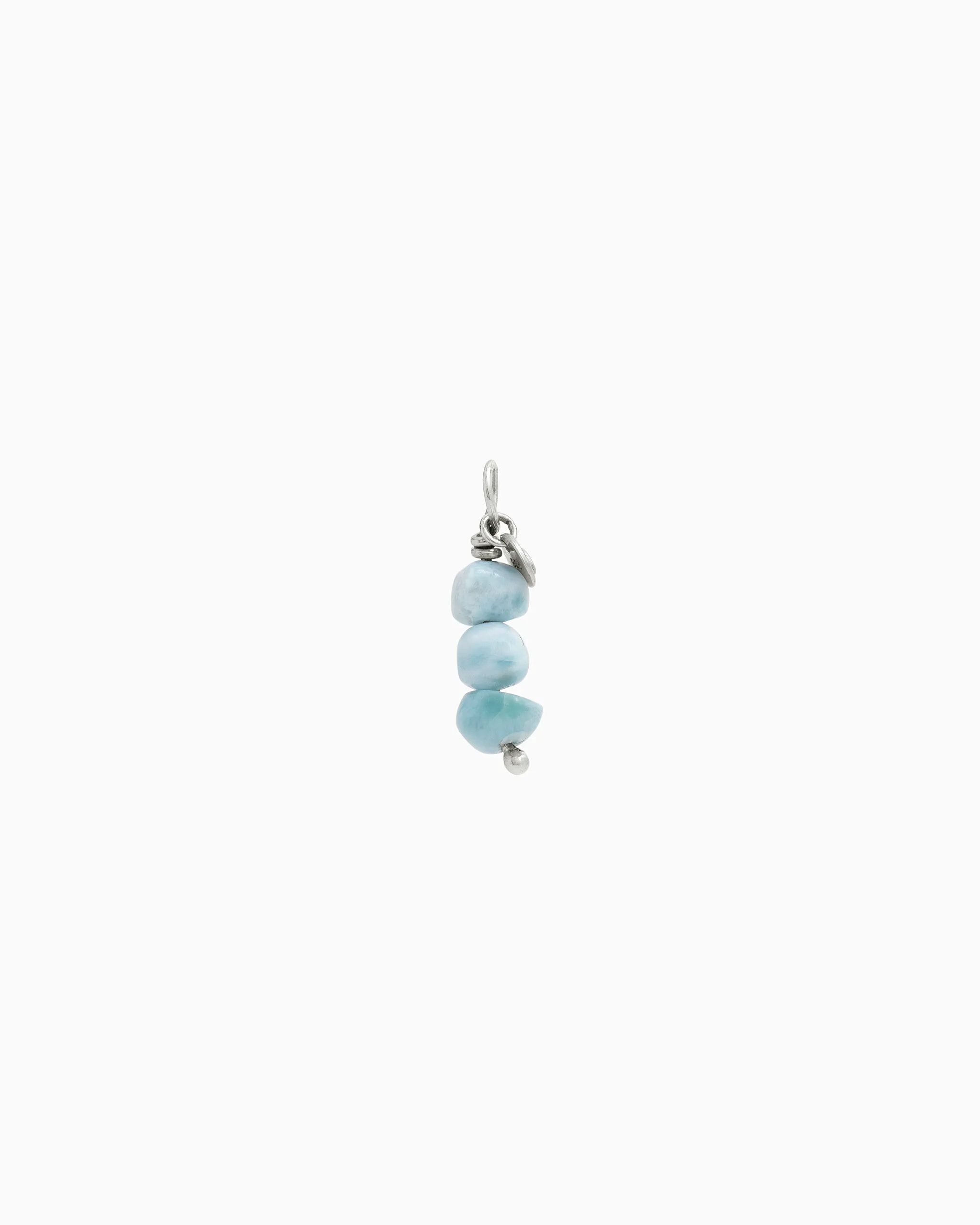 Triple Larimar Bead Charm