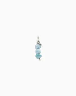 Triple Larimar Bead Charm