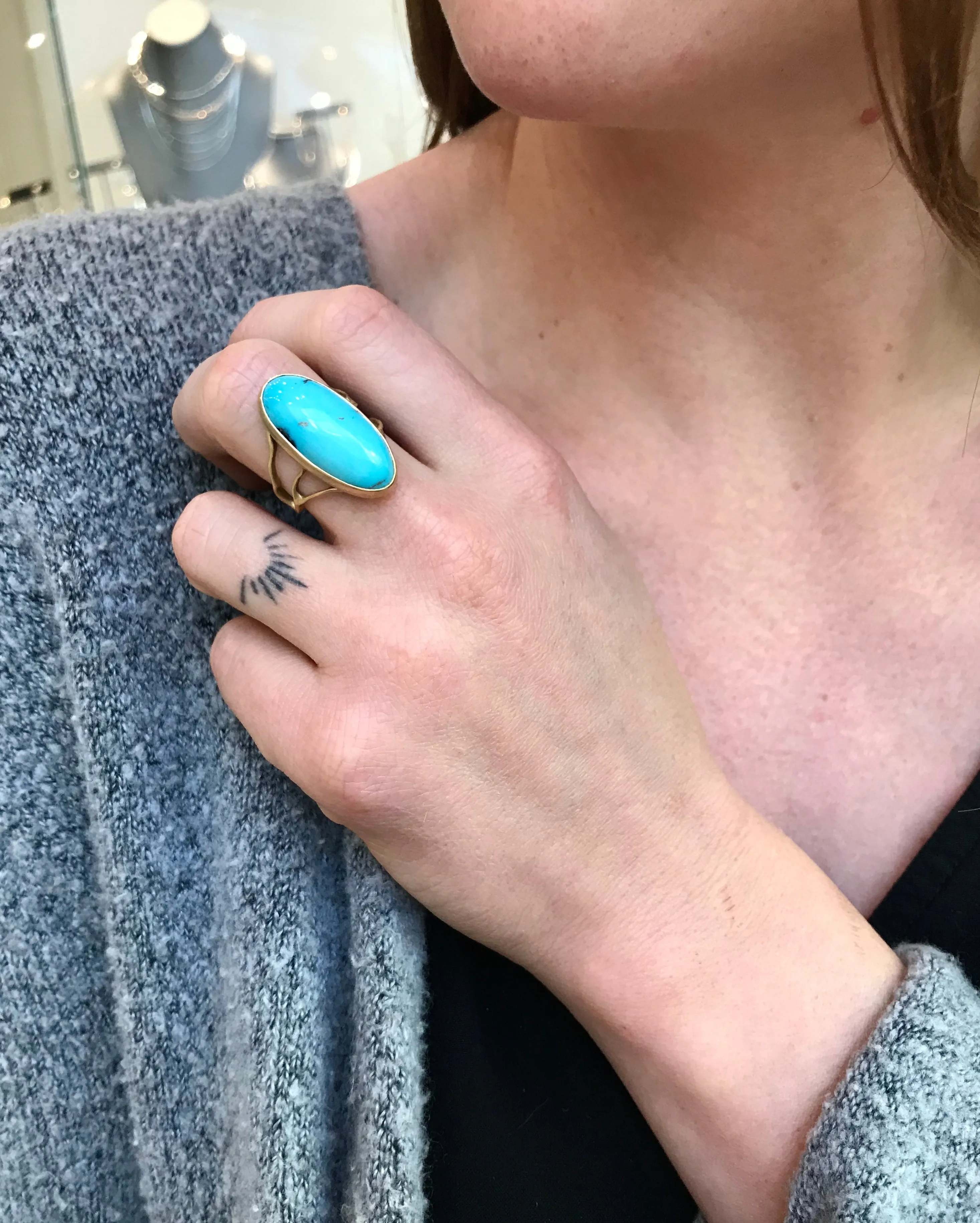Turquoise Branch Ring