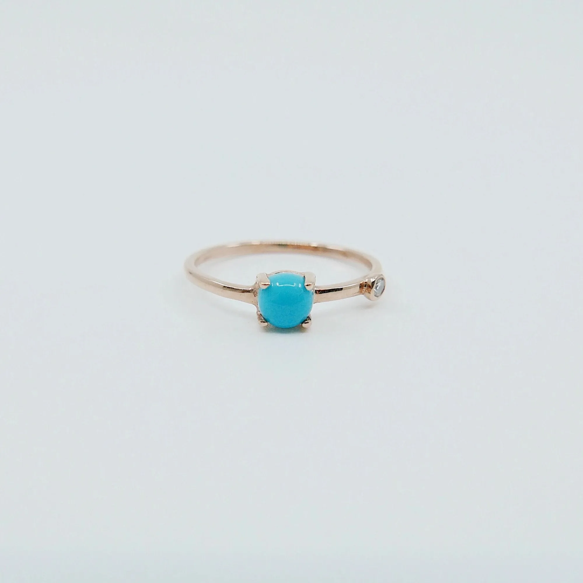 Turquoise Duet Ring - Medium