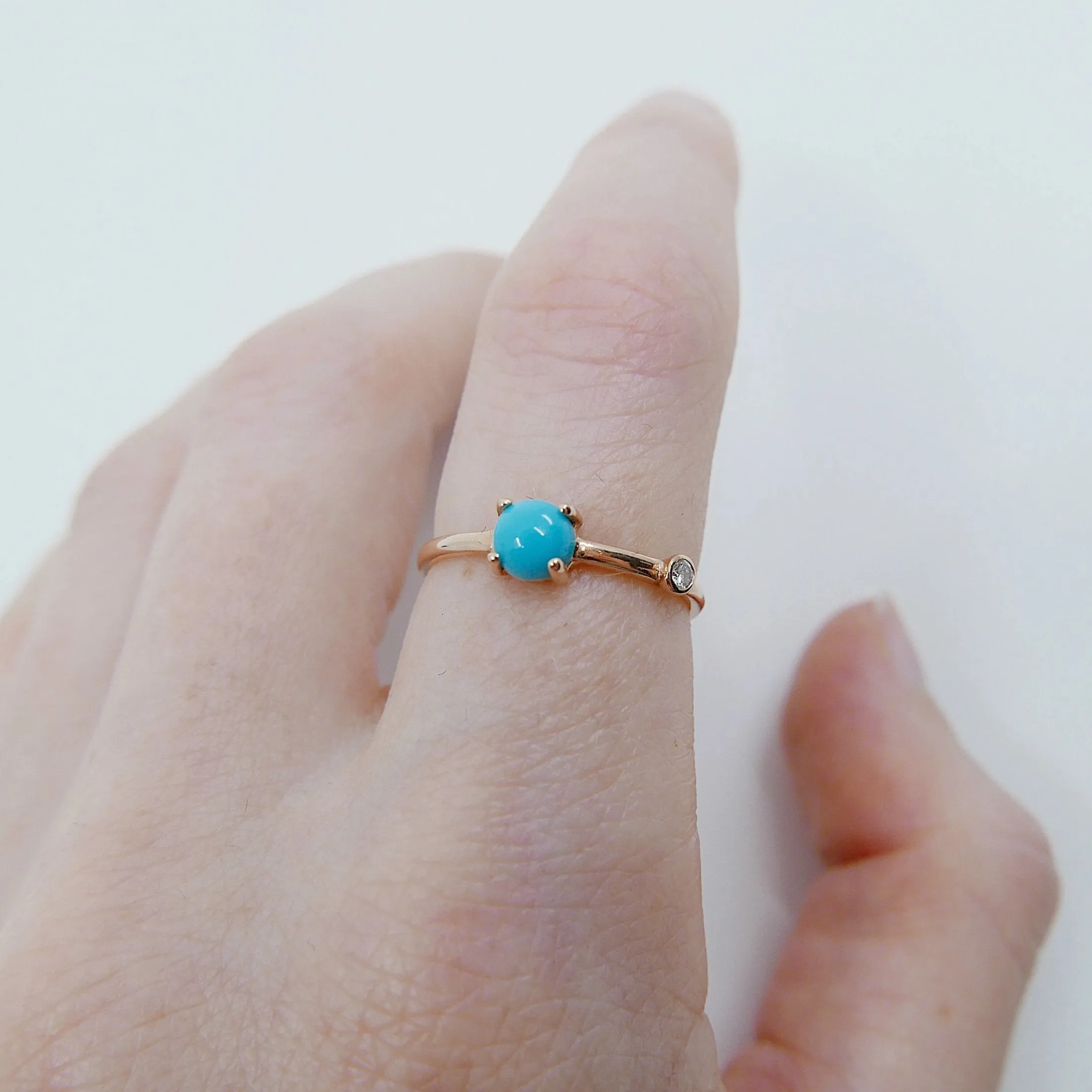 Turquoise Duet Ring - Medium