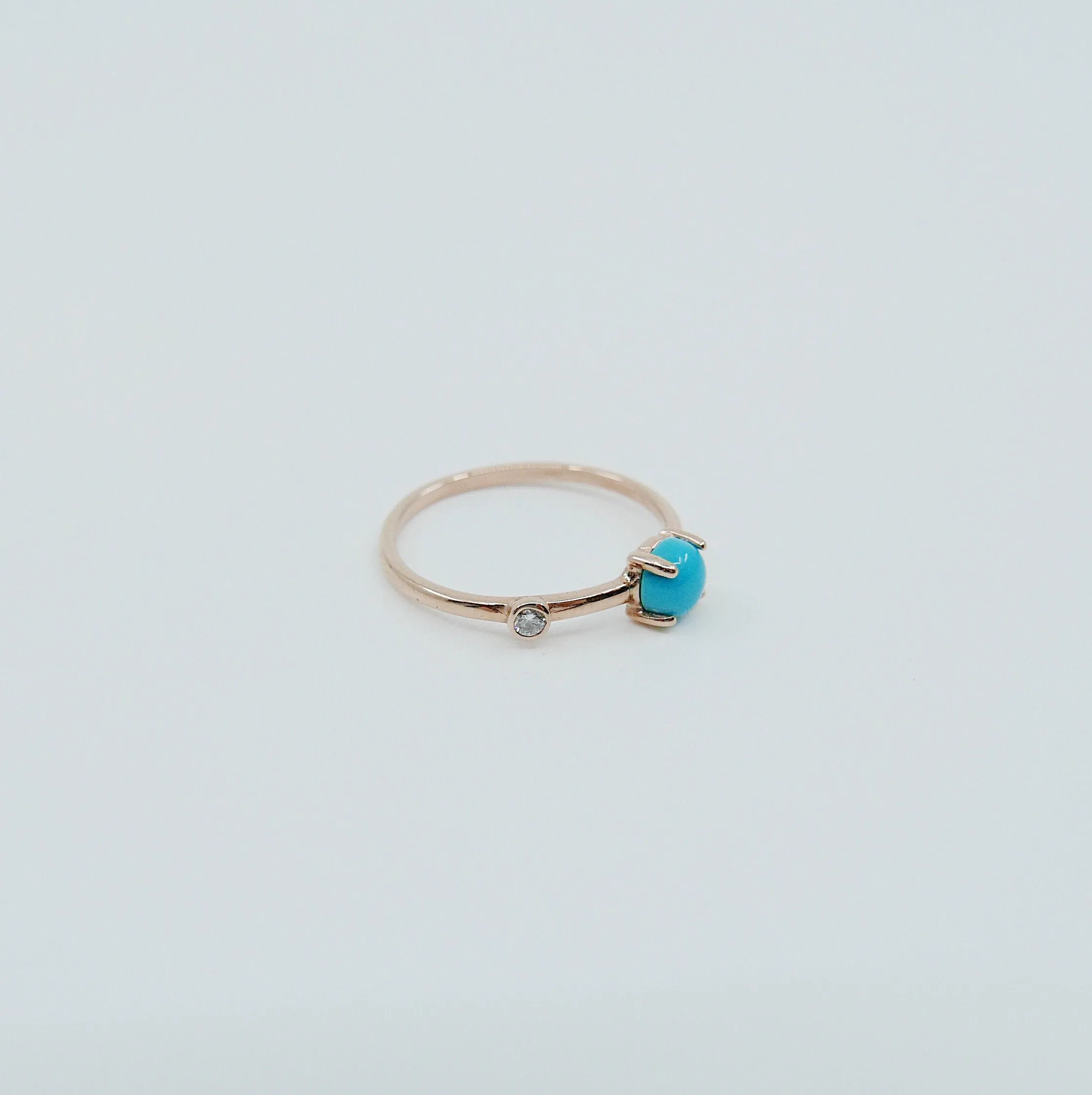 Turquoise Duet Ring - Medium