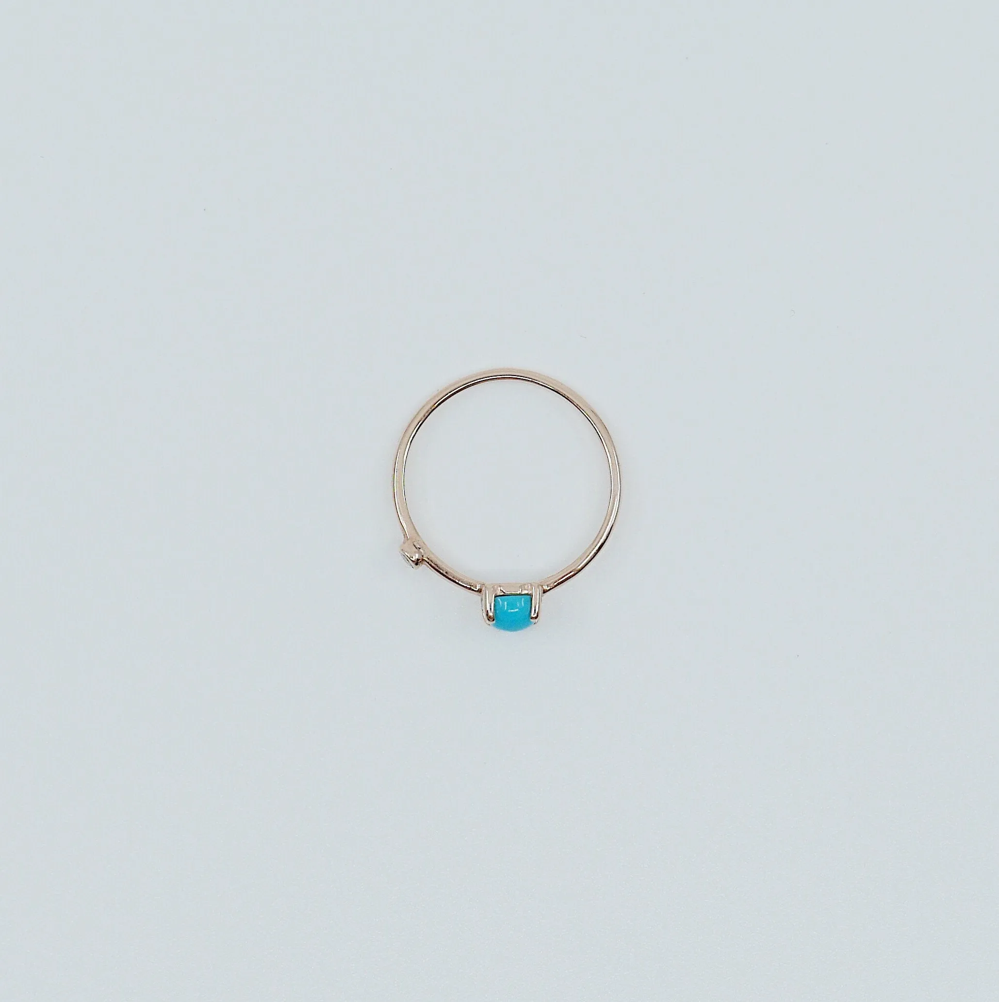 Turquoise Duet Ring - Medium