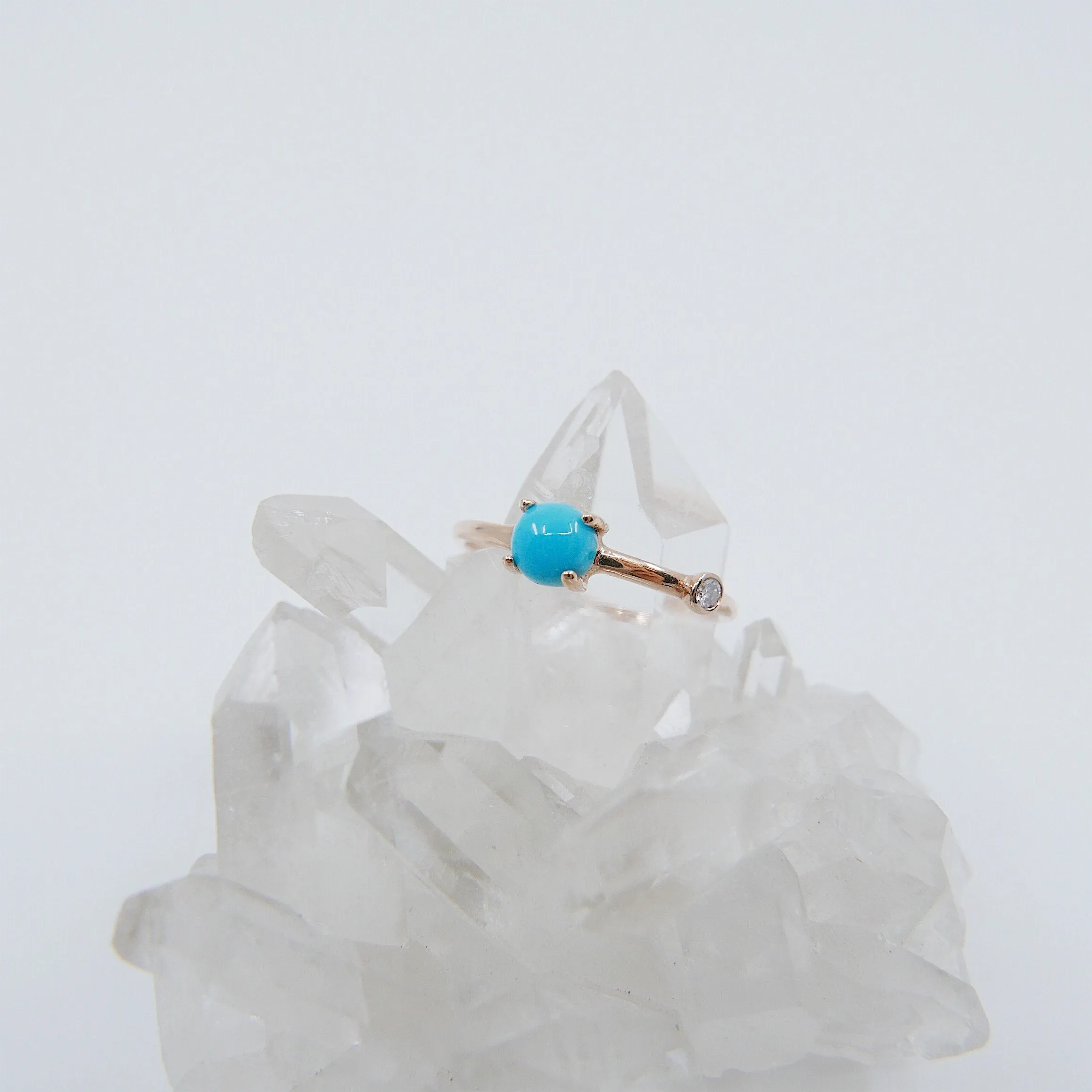 Turquoise Duet Ring - Medium