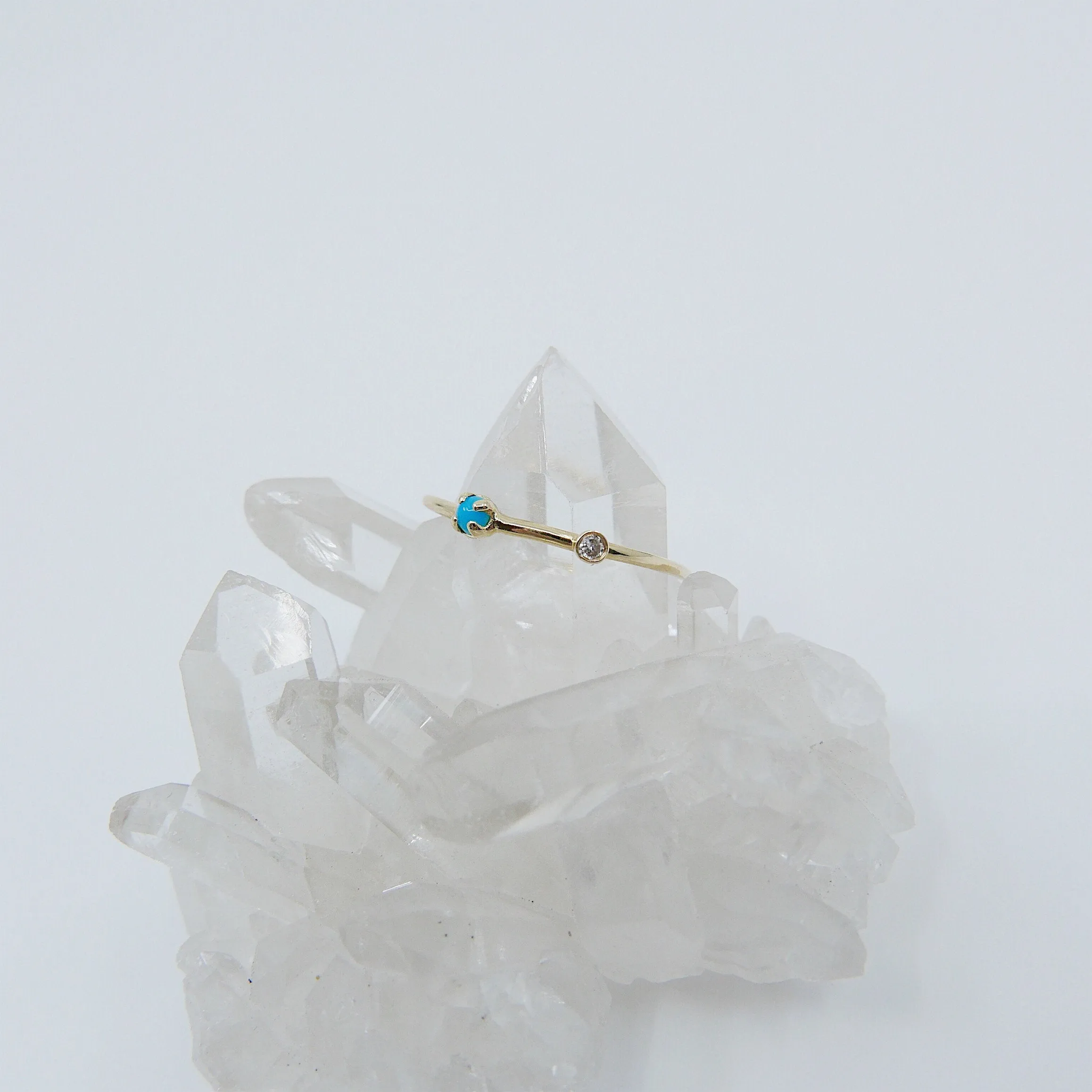 Turquoise Duet Ring - Small