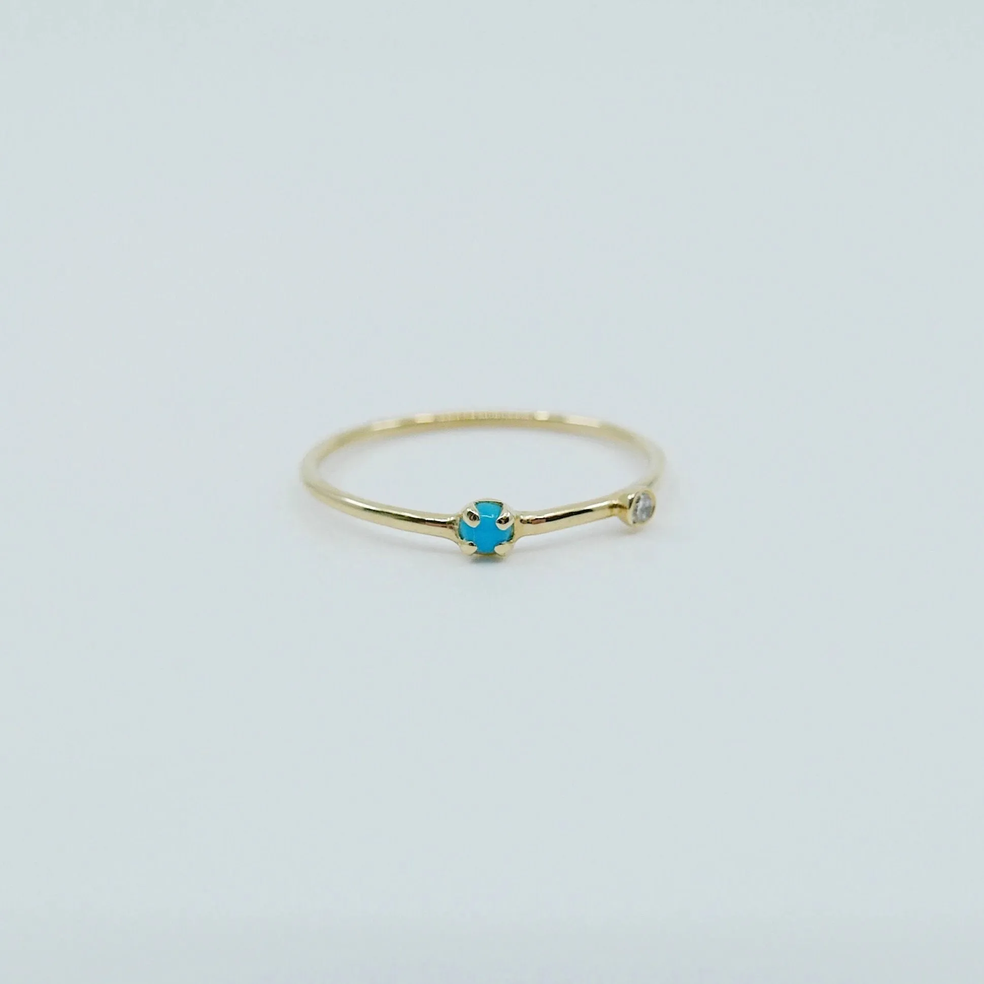 Turquoise Duet Ring - Small