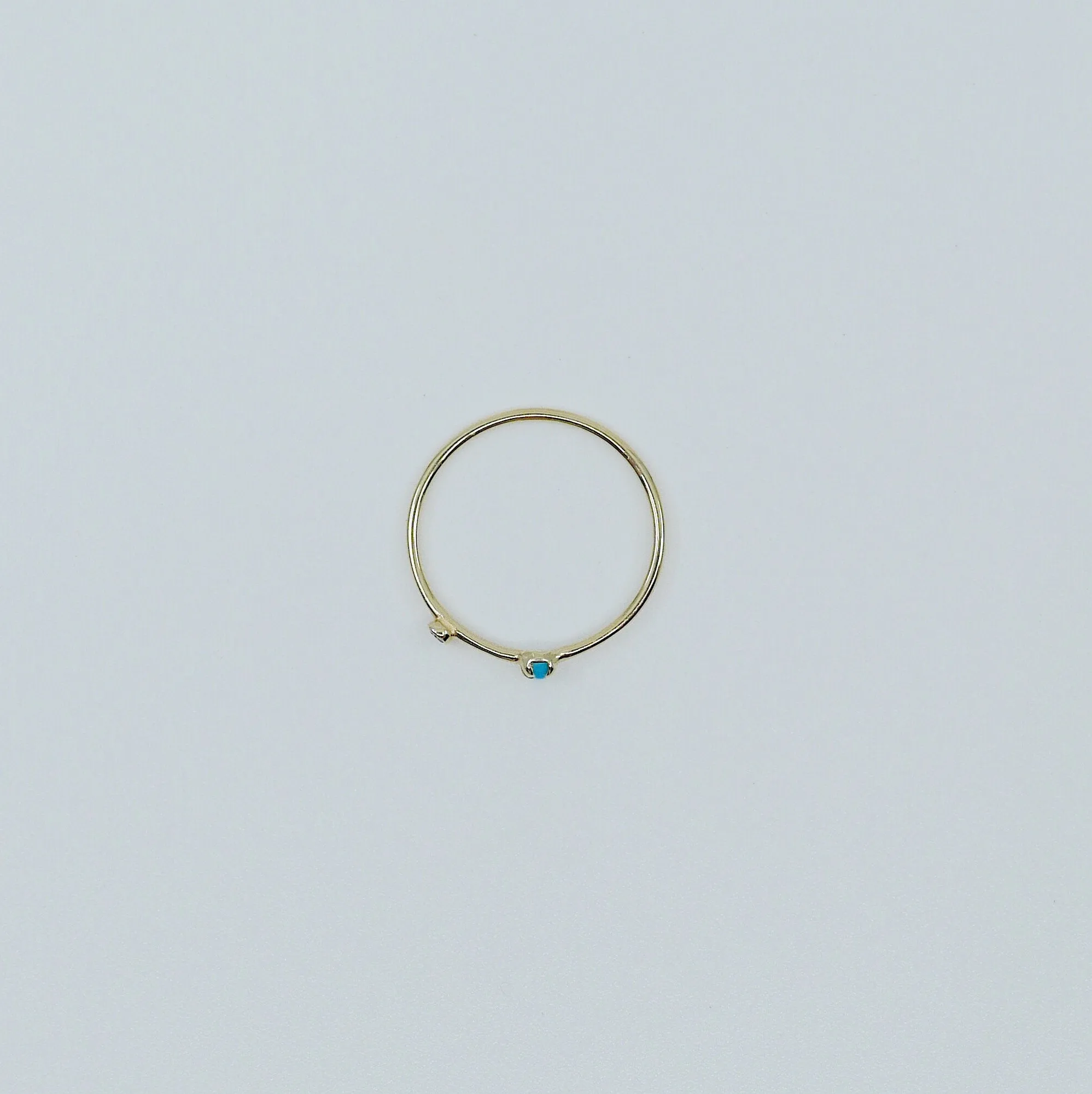 Turquoise Duet Ring - Small