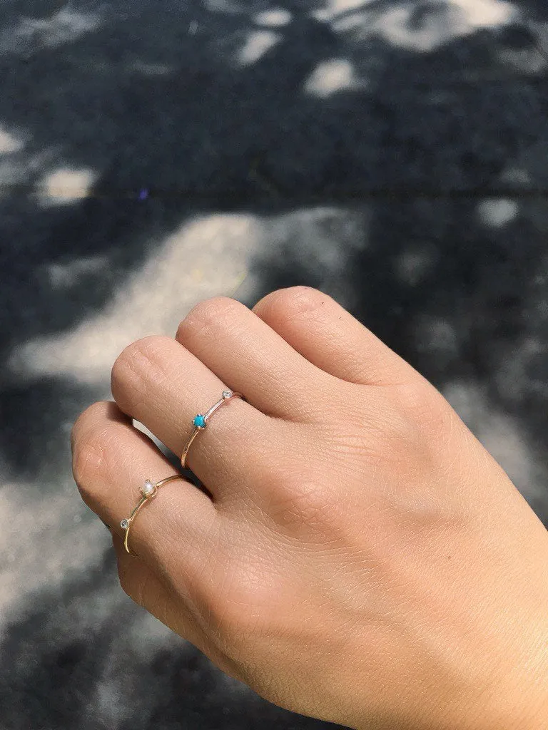 Turquoise Duet Ring - Small