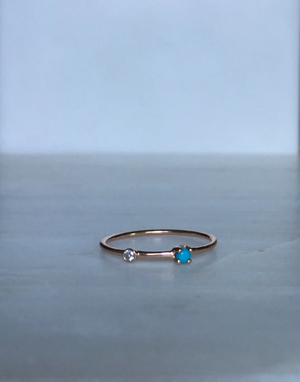 Turquoise Duet Ring - Small