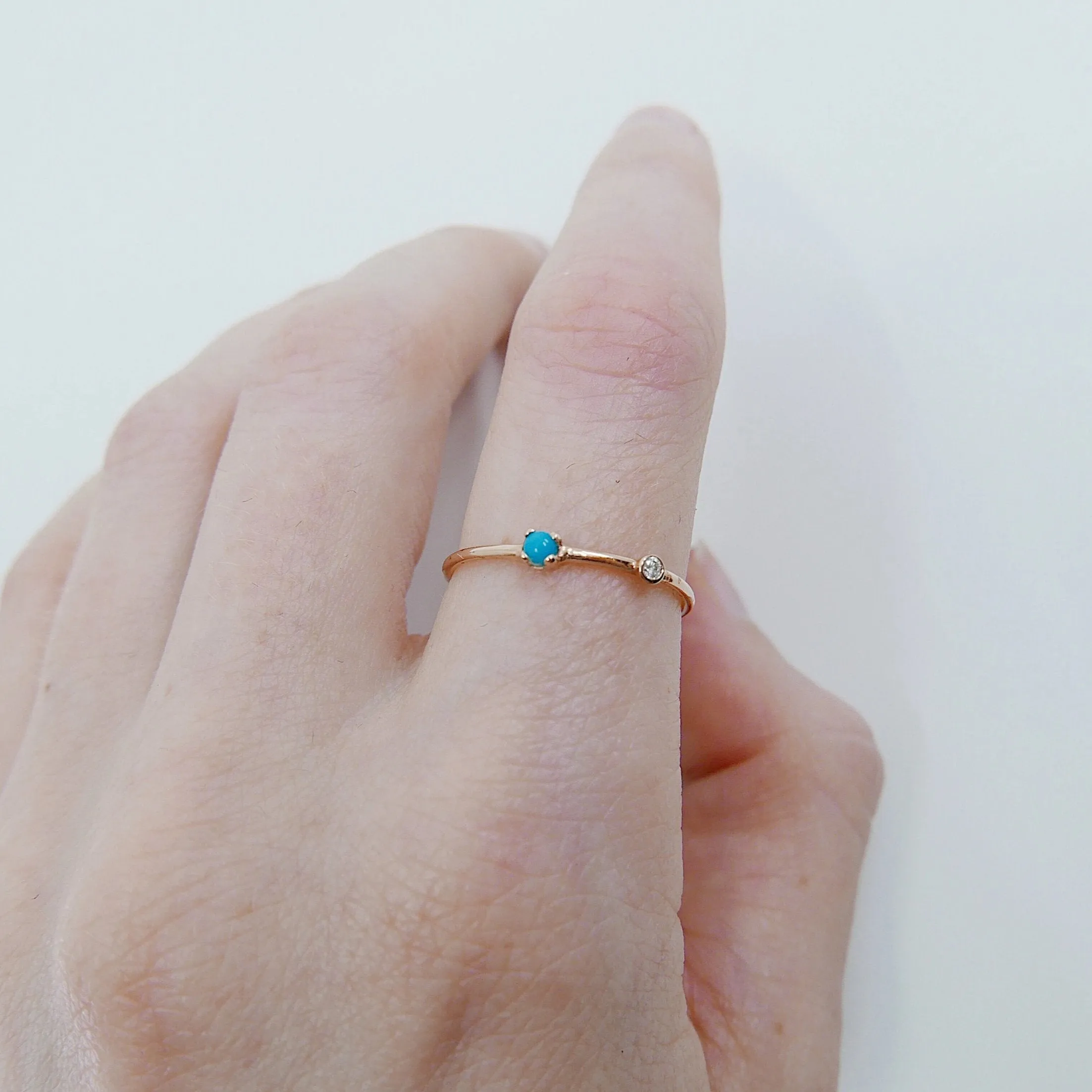 Turquoise Duet Ring - Small