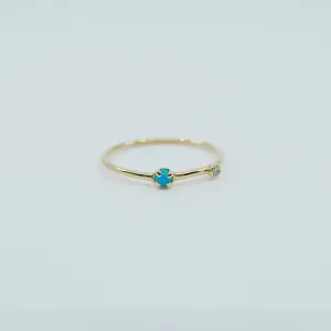 Turquoise Duet Ring - Small