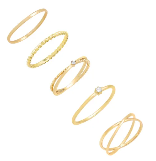 Ultra Dainty Stack Ring Combo Set