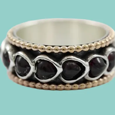 Valentine Gift Spinner Ring for Woman with Hearts.