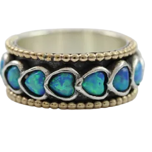 Valentine Gift Spinner Ring for Woman with Hearts.