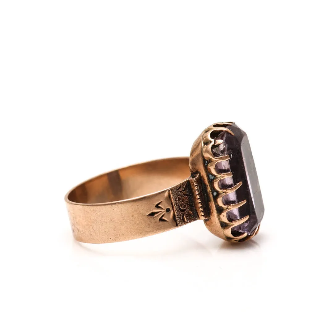 Victorian 10K Yellow Gold and Amethyst Ring