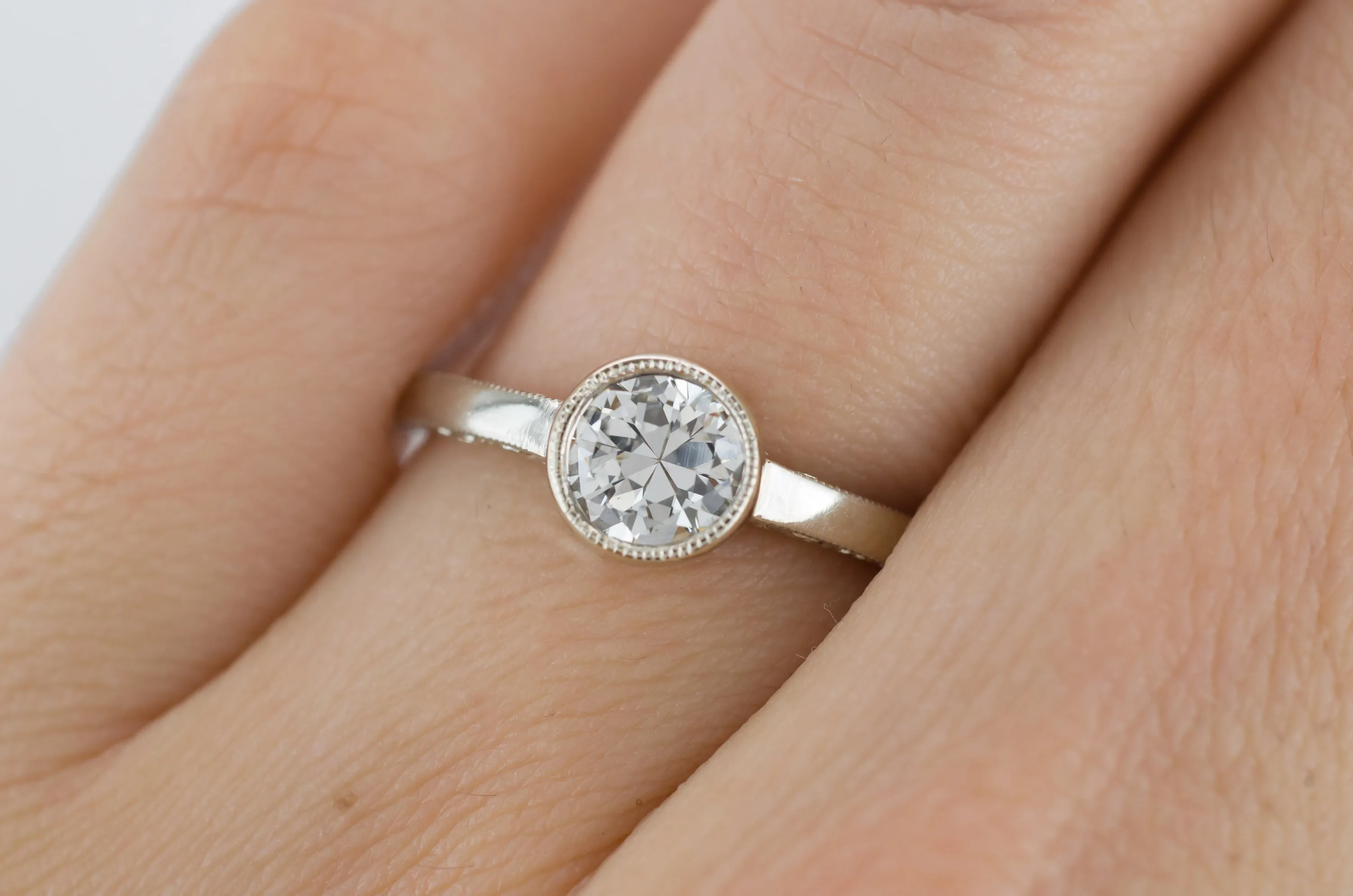 VINTAGE 0.67CT TRANSITIONAL CUT SOLITAIRE