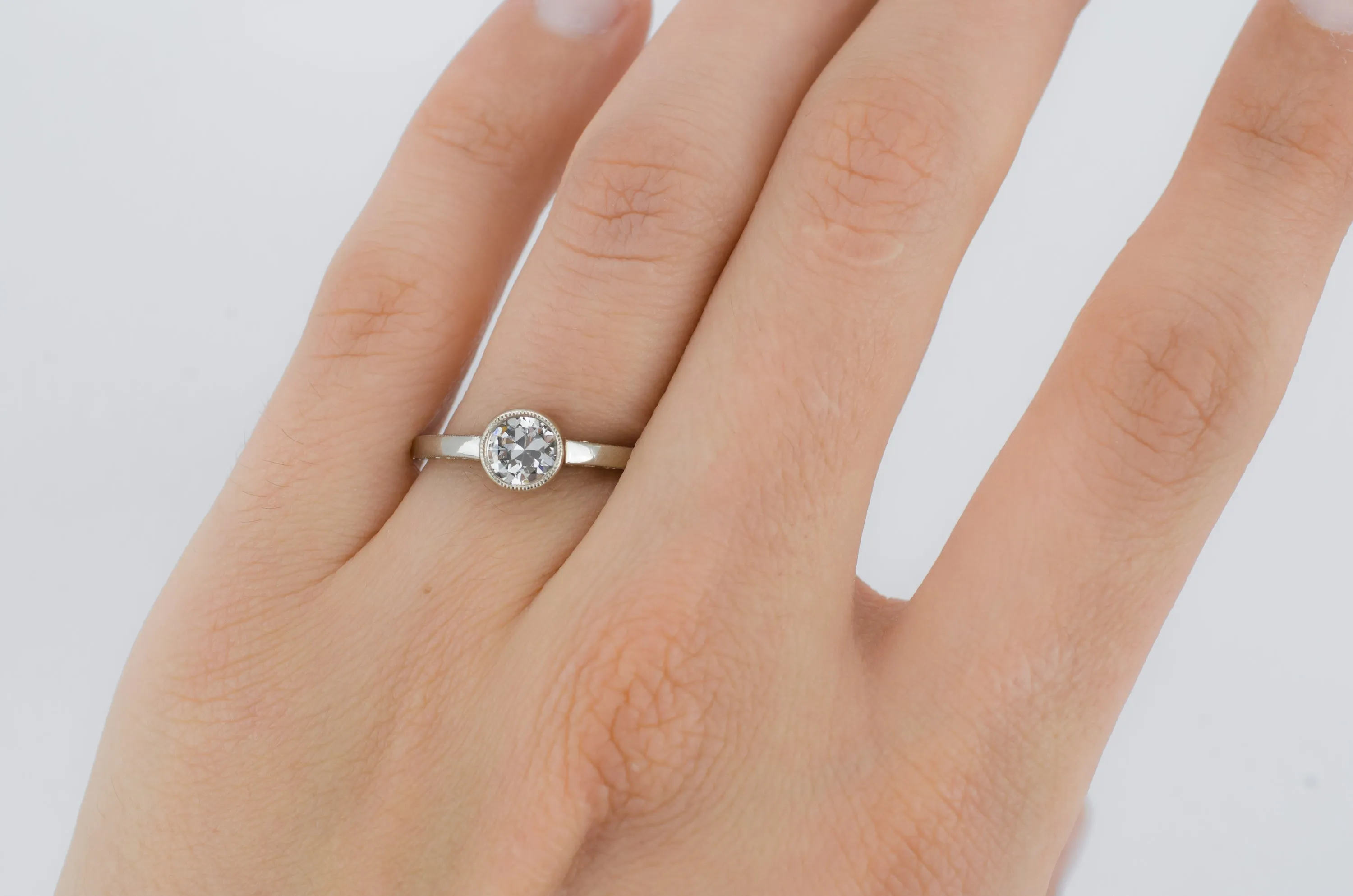 VINTAGE 0.67CT TRANSITIONAL CUT SOLITAIRE