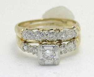 Vintage 1950s Diamond Bridal Set
