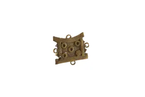 Vintage African Bronze Adjustable Shield Ring