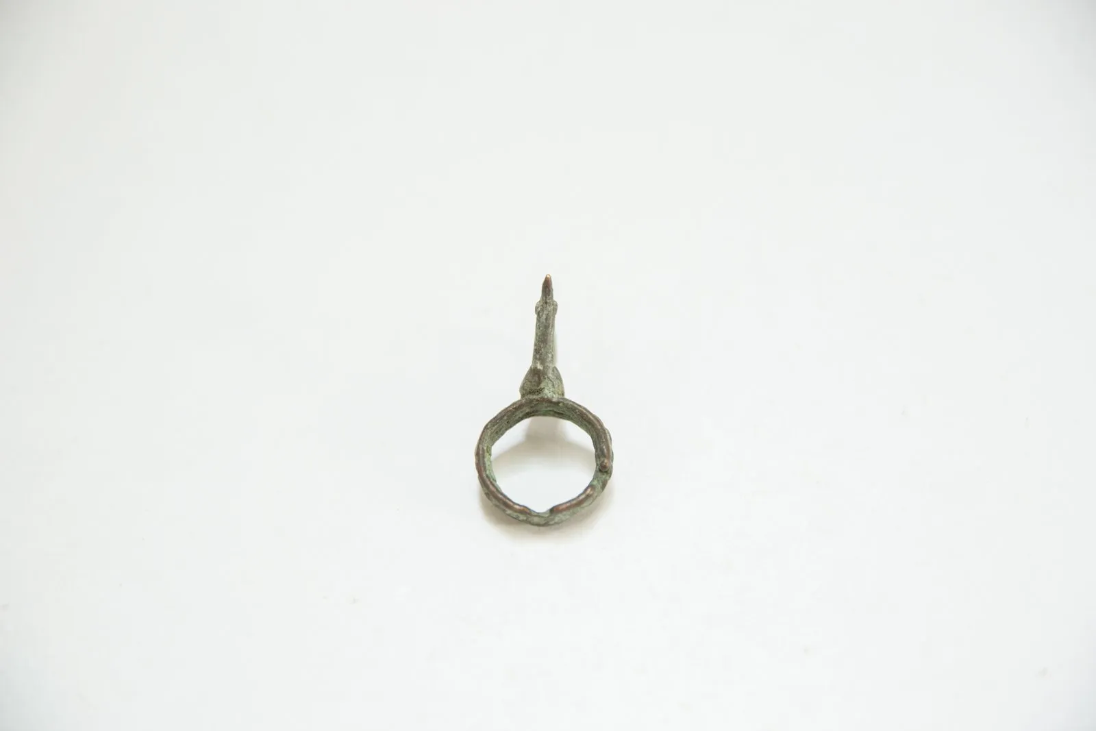 Vintage African Bronze Large Rooster Ring