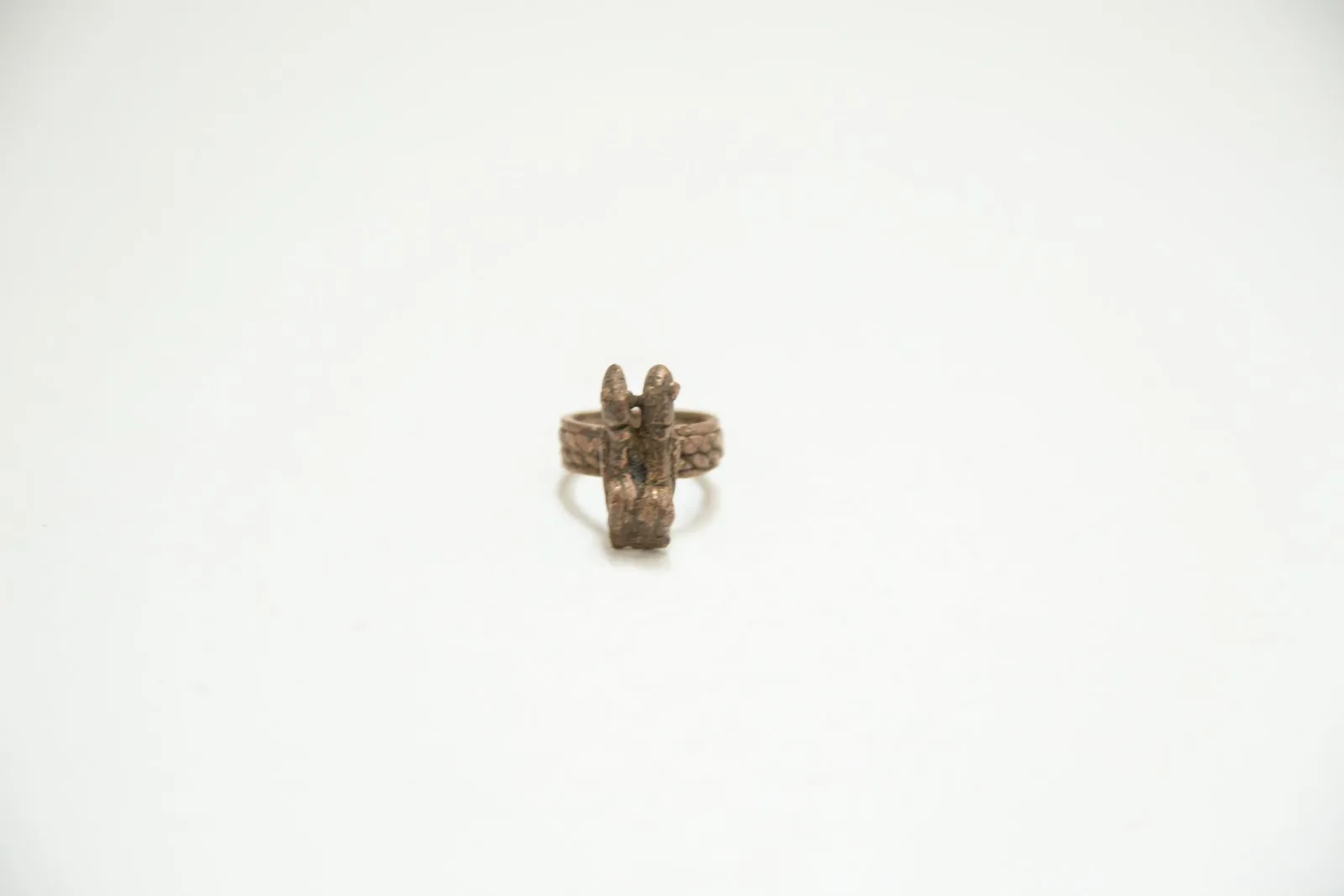Vintage African Copper Two People Ring