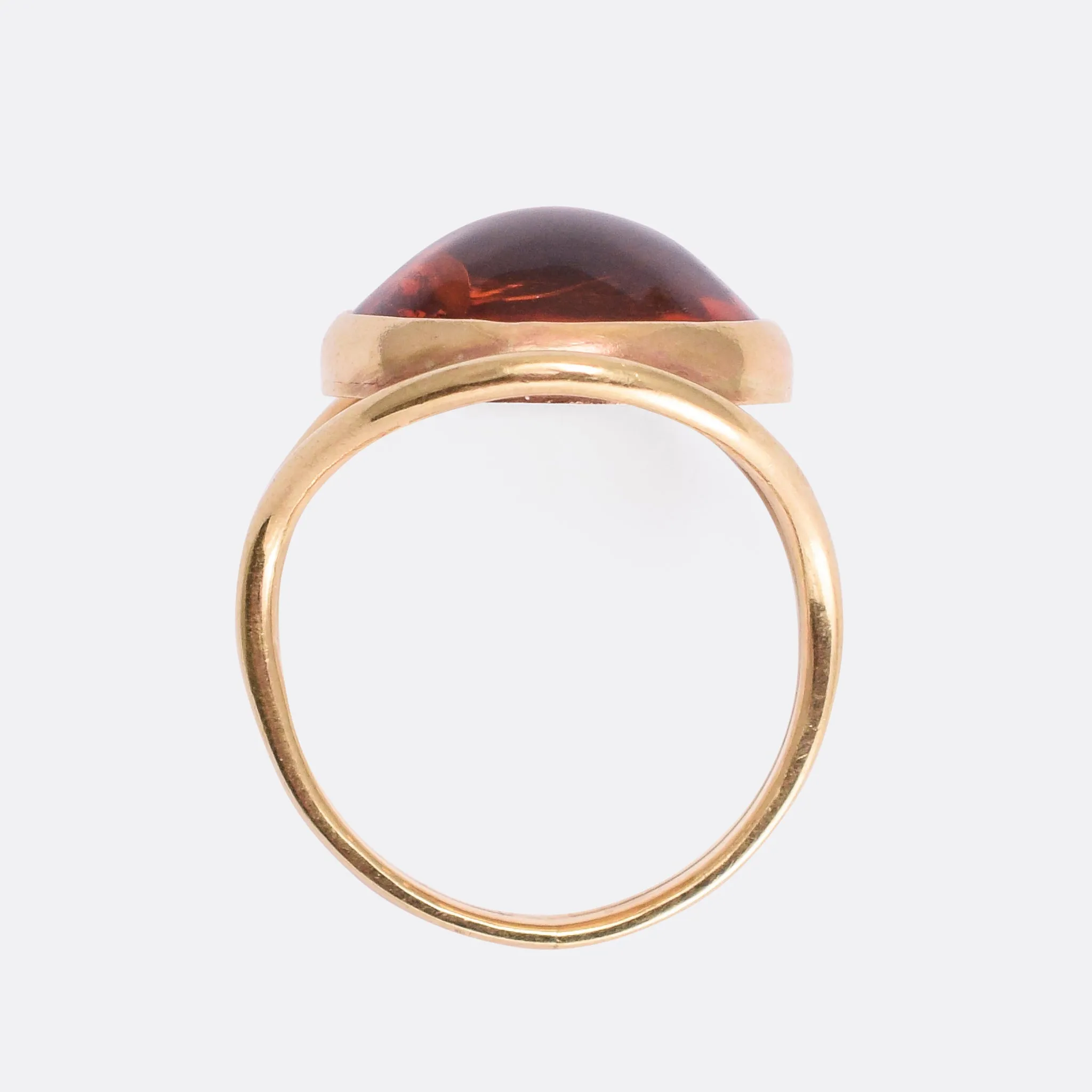 Vintage Amber Cabochon Ring
