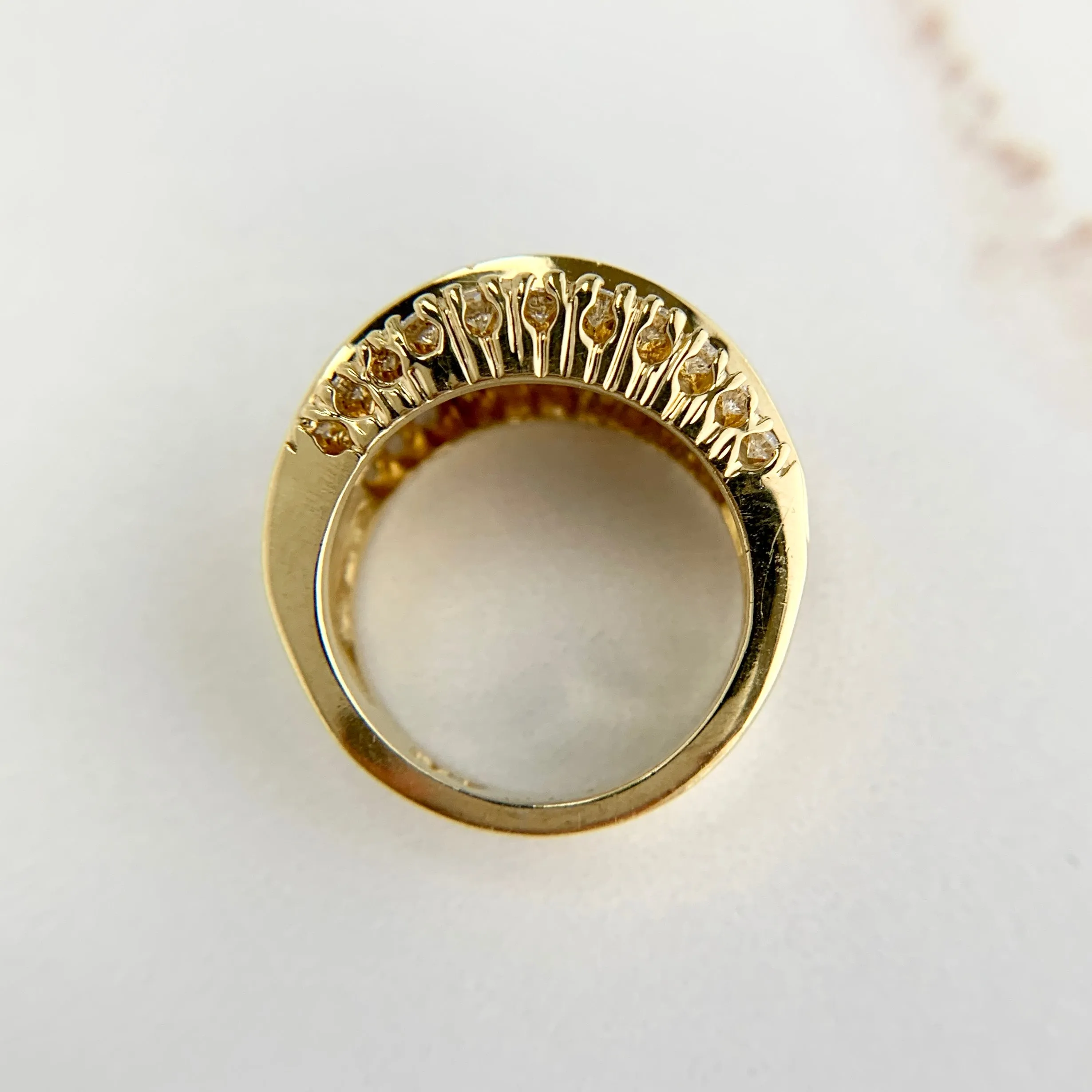 Vintage Baguette Diamond Band 14k