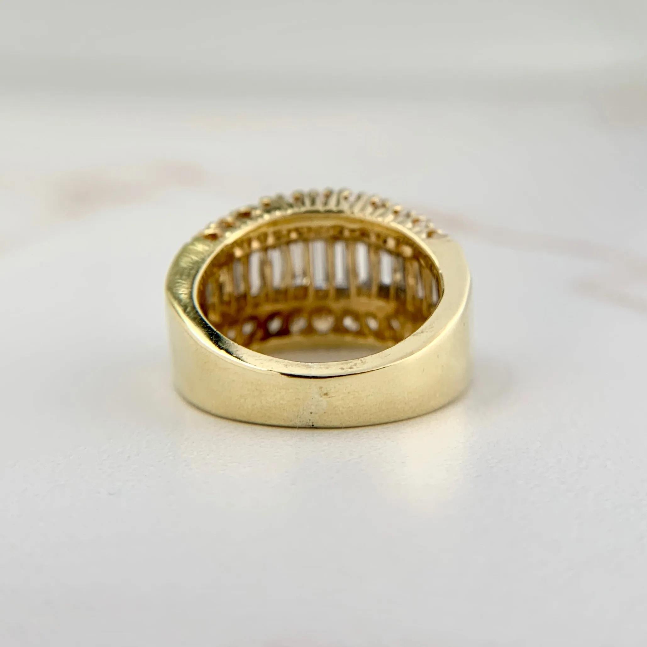 Vintage Baguette Diamond Band 14k
