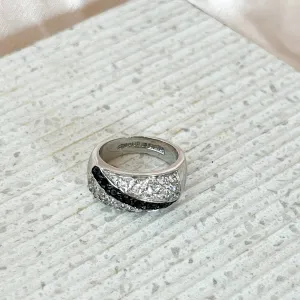 Vintage Black Stripe Ring