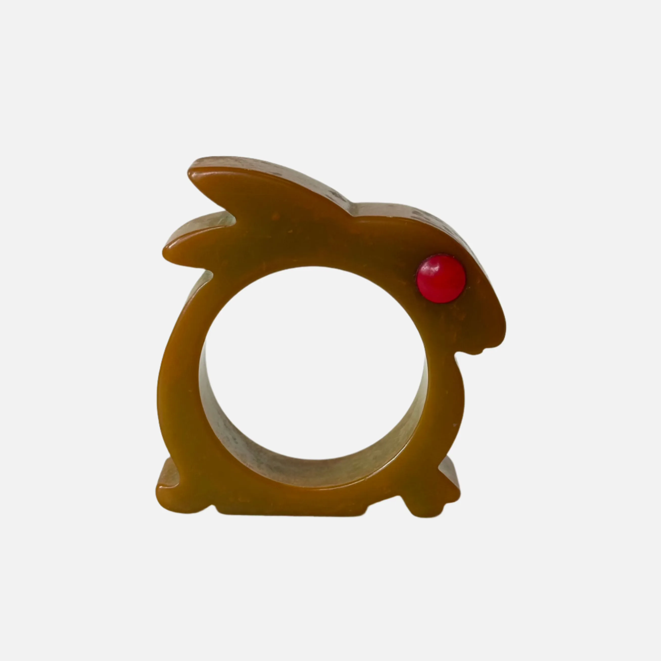 Vintage Catalin (Bakelite) Bunny Napkin Ring