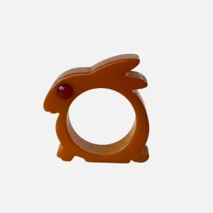 Vintage Catalin (Bakelite) Bunny Napkin Ring