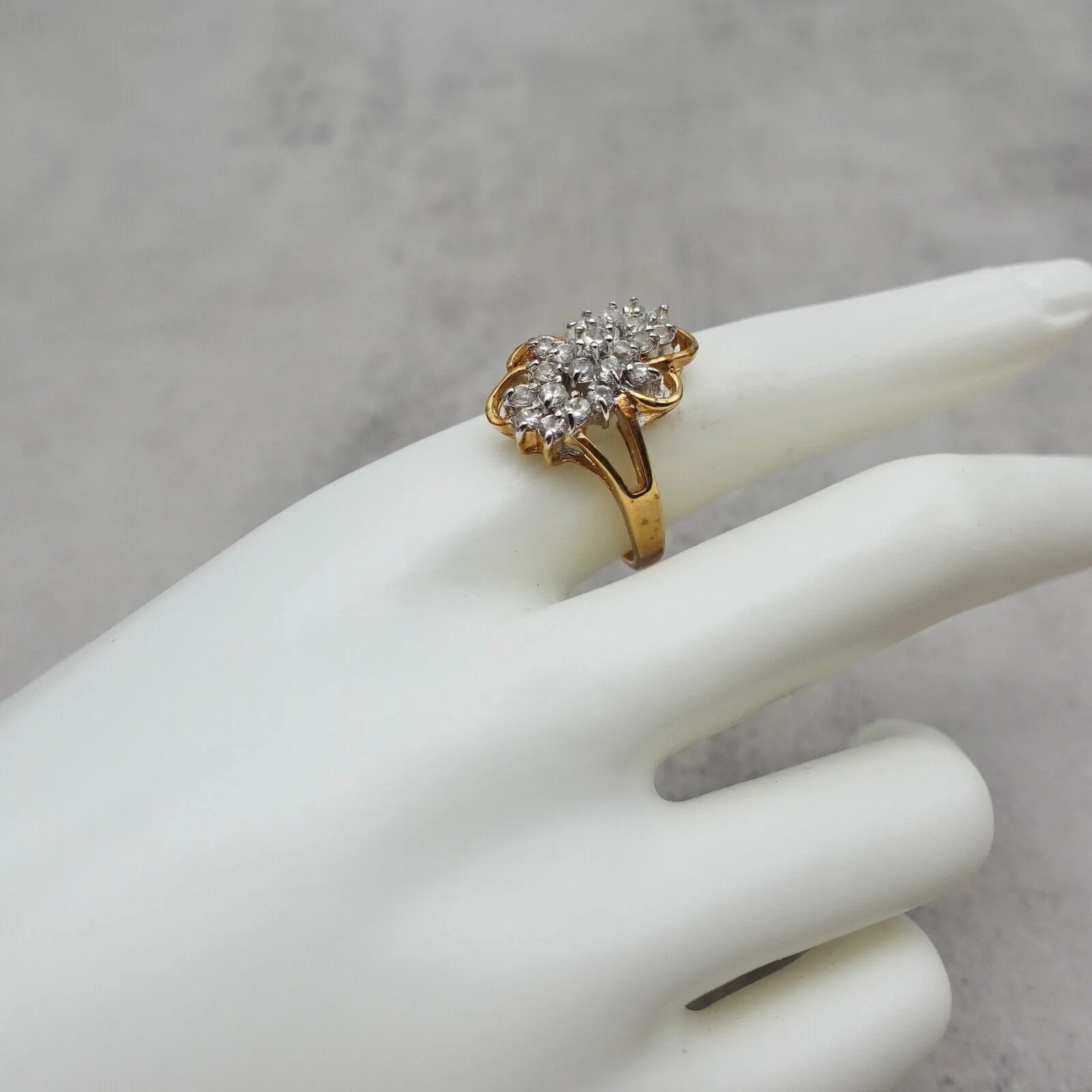 Vintage - Crystal Cluster Cocktail Ring