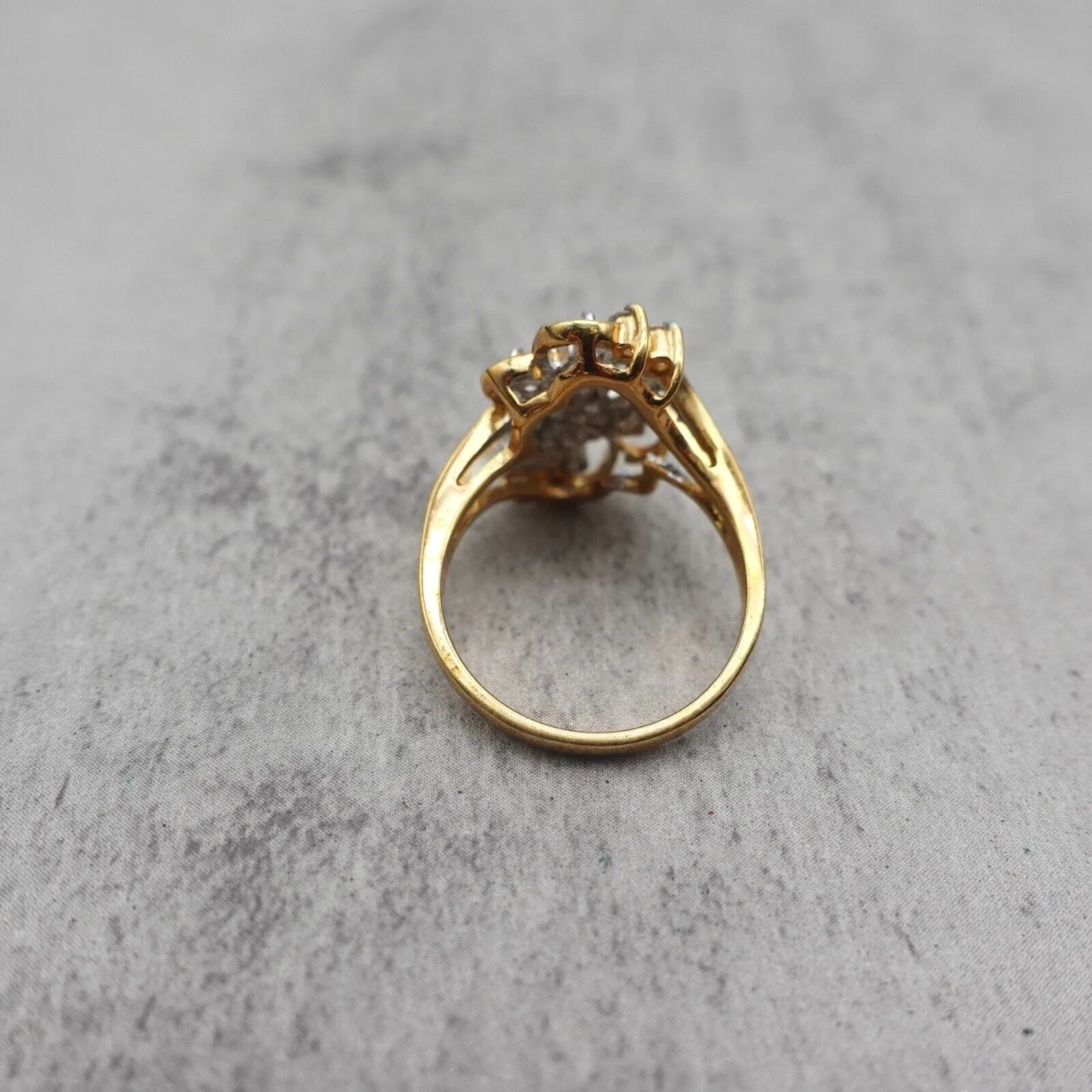 Vintage - Crystal Cluster Cocktail Ring