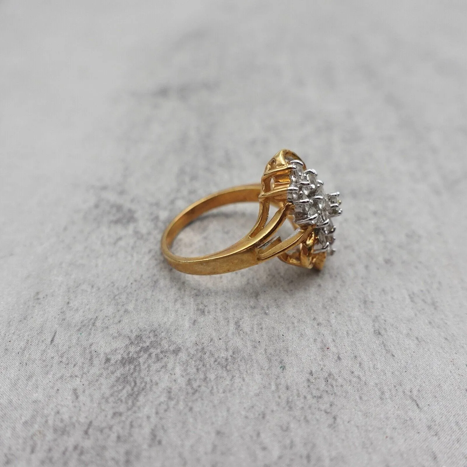 Vintage - Crystal Cluster Cocktail Ring