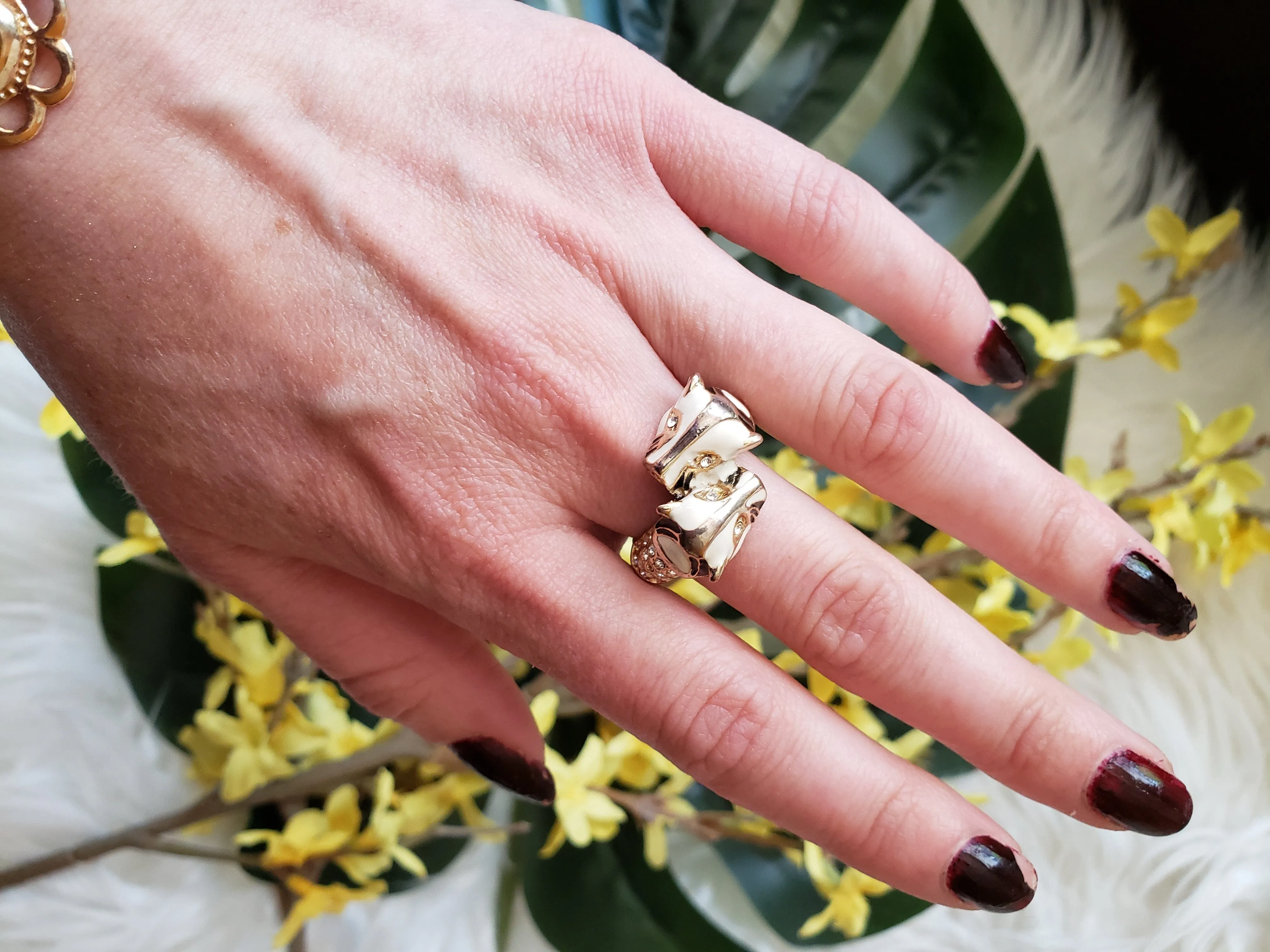 Vintage - Double Panther Ring