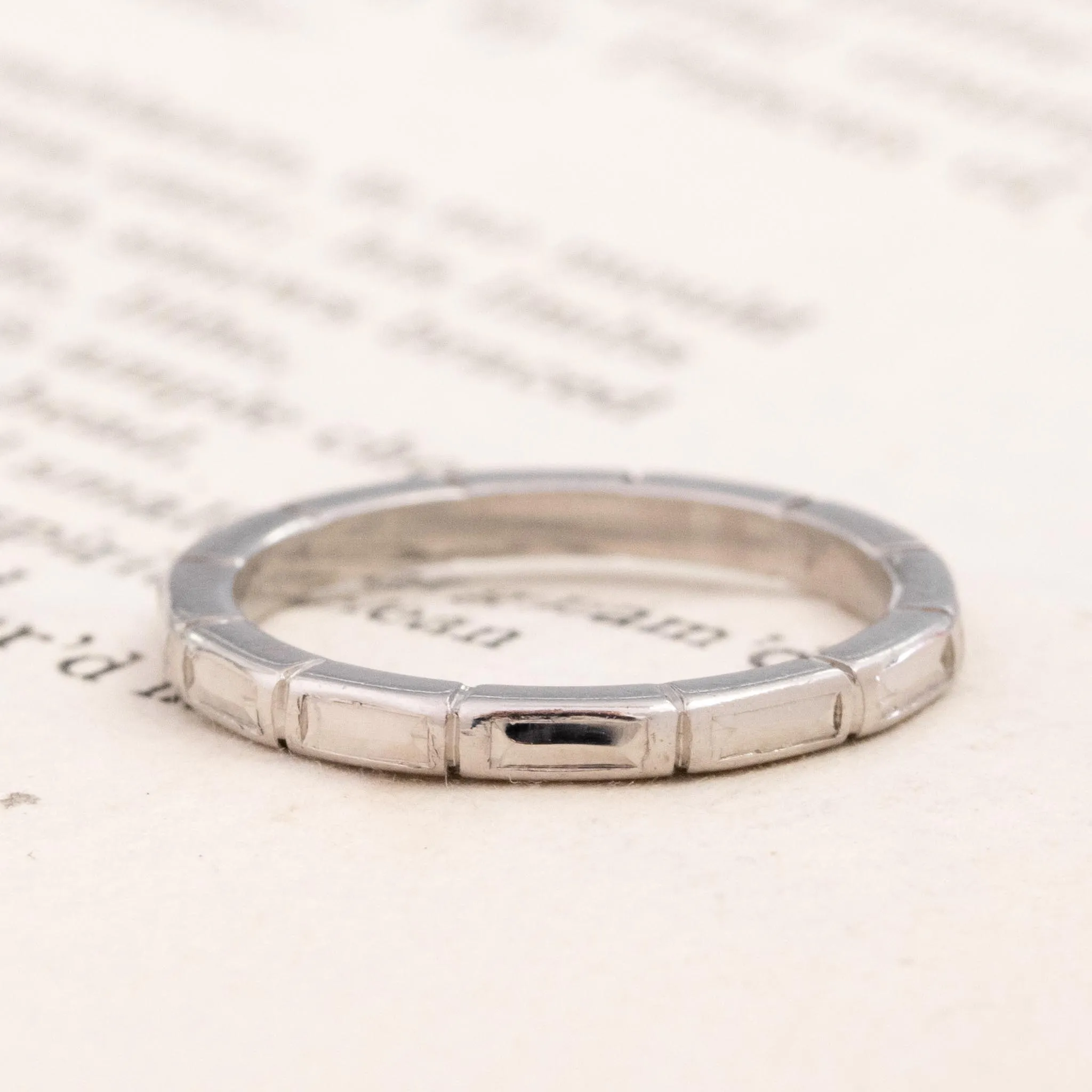 Vintage Etched Platinum Band
