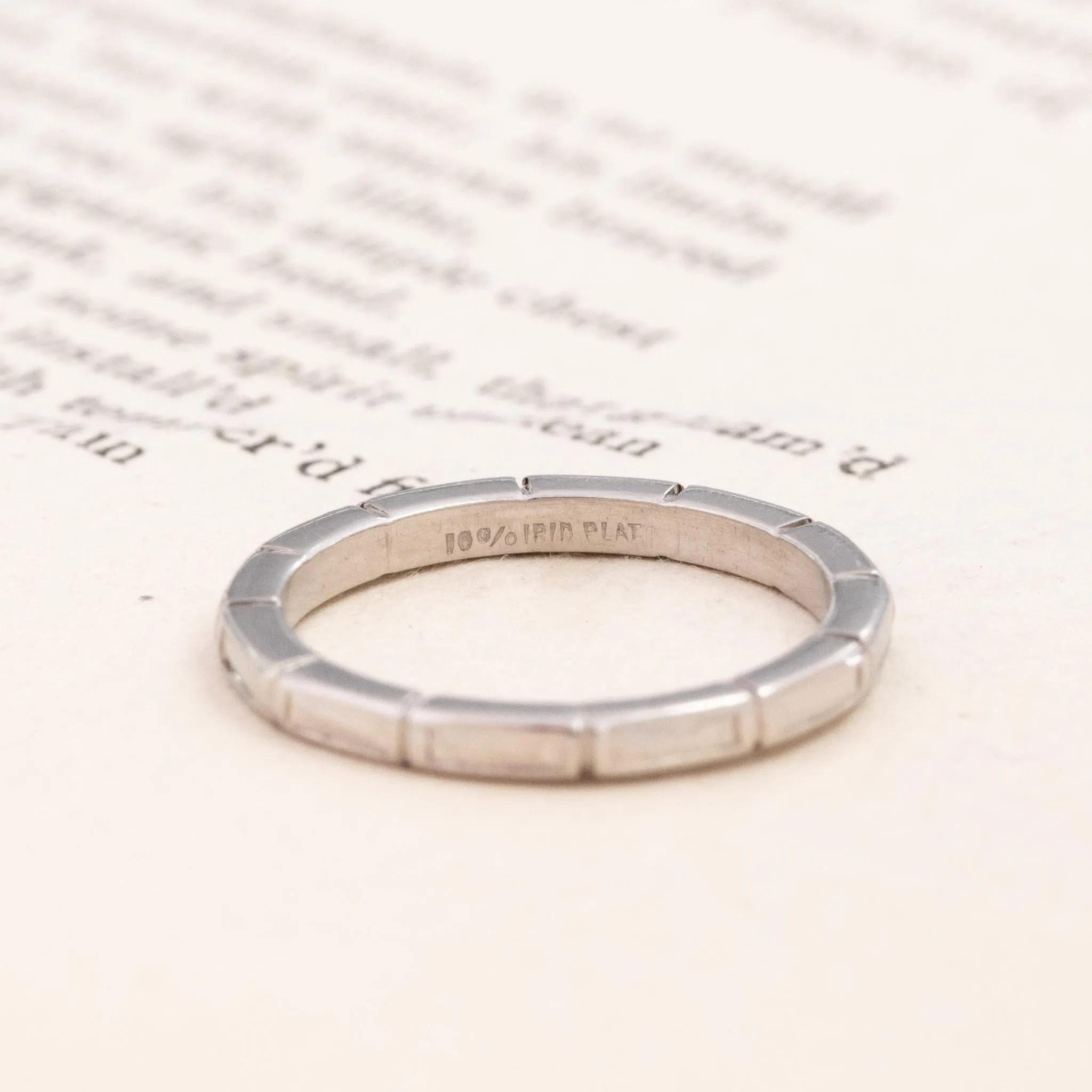 Vintage Etched Platinum Band