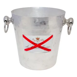 Vintage French Metal Ice Bucket | de Castellane Label